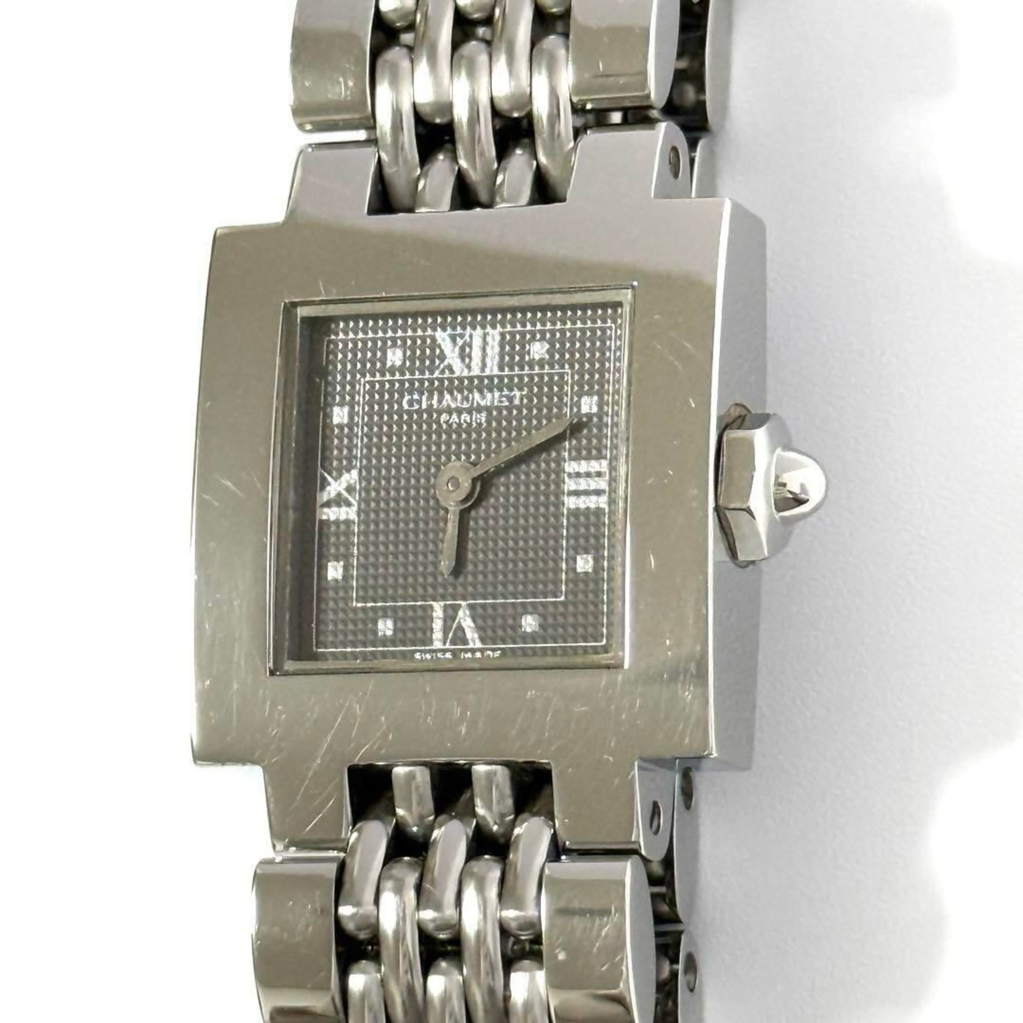 Chaumet Ladies Watch Style Carre Stainless Steel Band Square