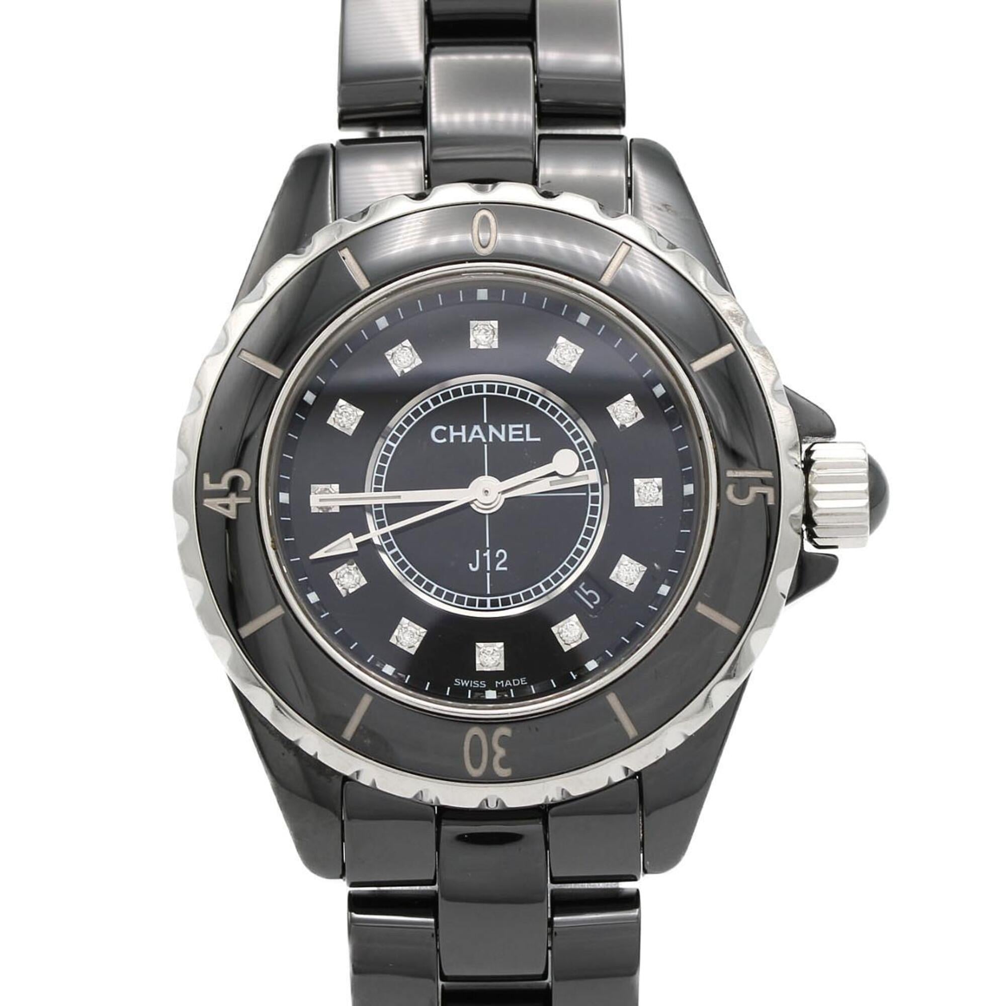 Chanel J12 H1625 Black Dial Ceramic 33mm Watch