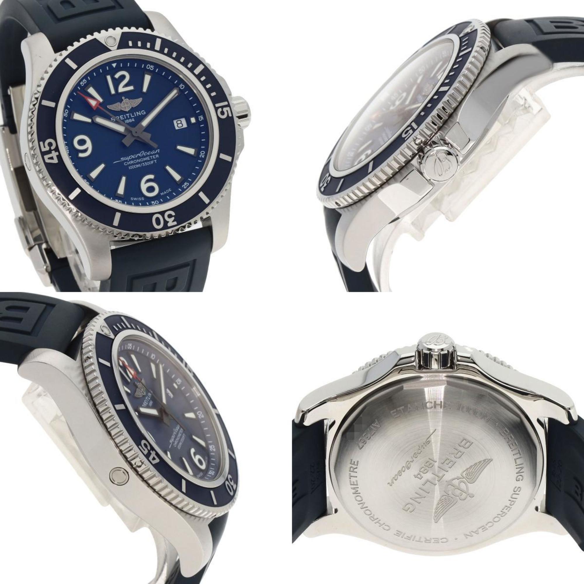 Breitling A17367 Superocean 44 horloge, roestvrij staal en rubber, herenmodel