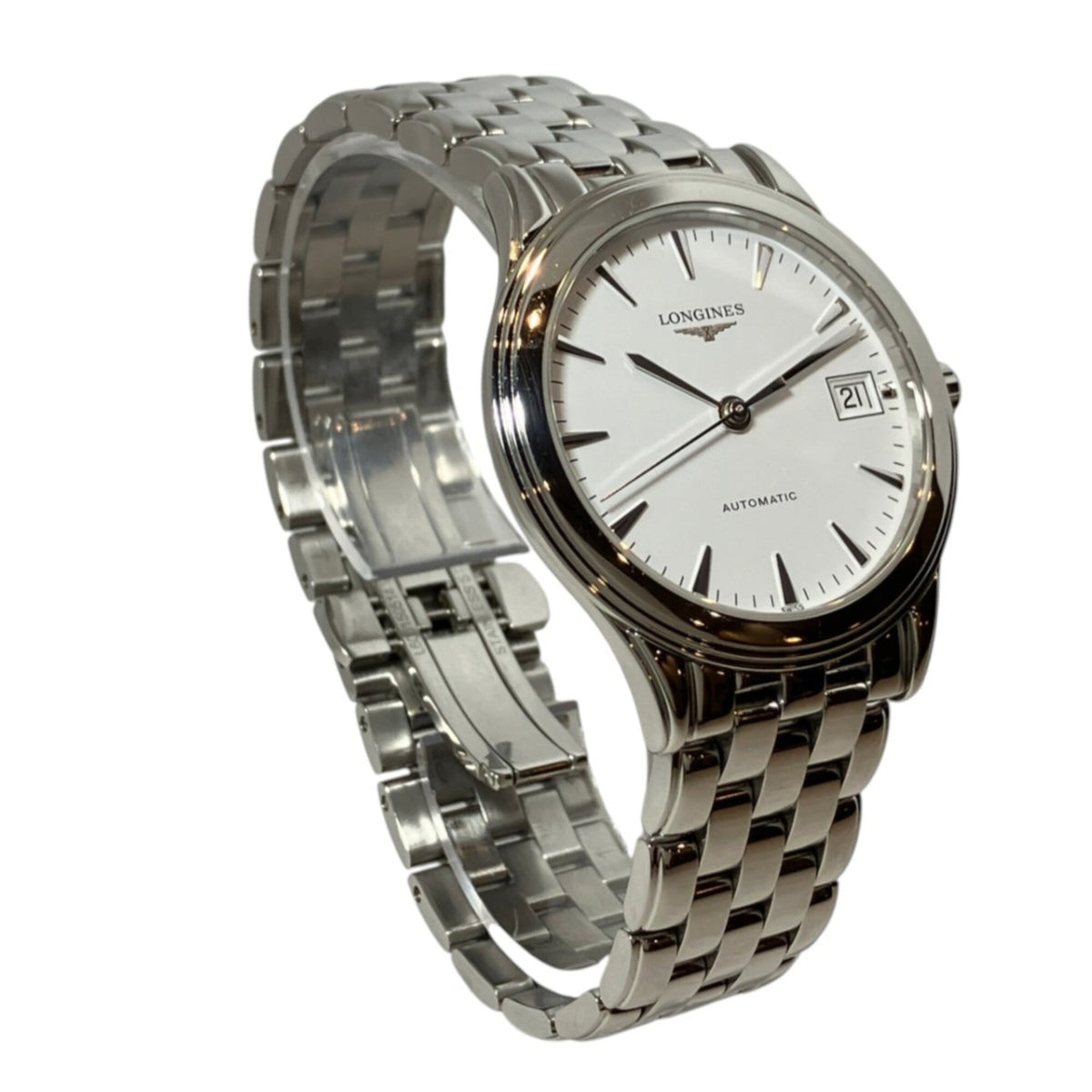 Longines-Flaggschiff L4.774.4 Weiß Zifferblatt 36 mm Uhr