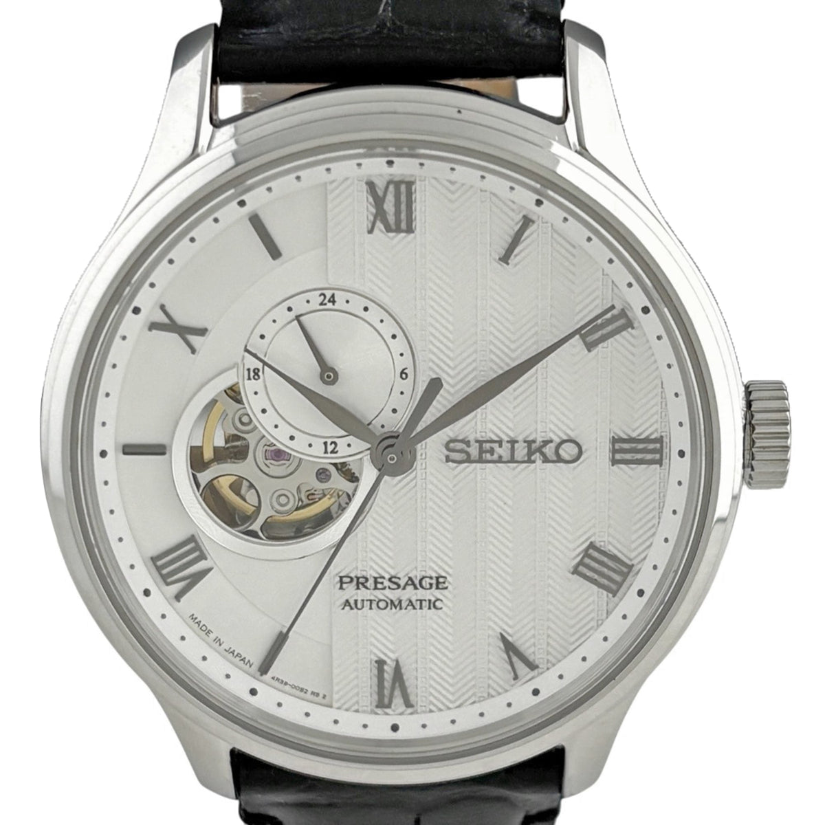 Seiko Presage SARY095 SARY095 4R39-00W0 Horloge met zilveren wijzerplaat, 42 mm