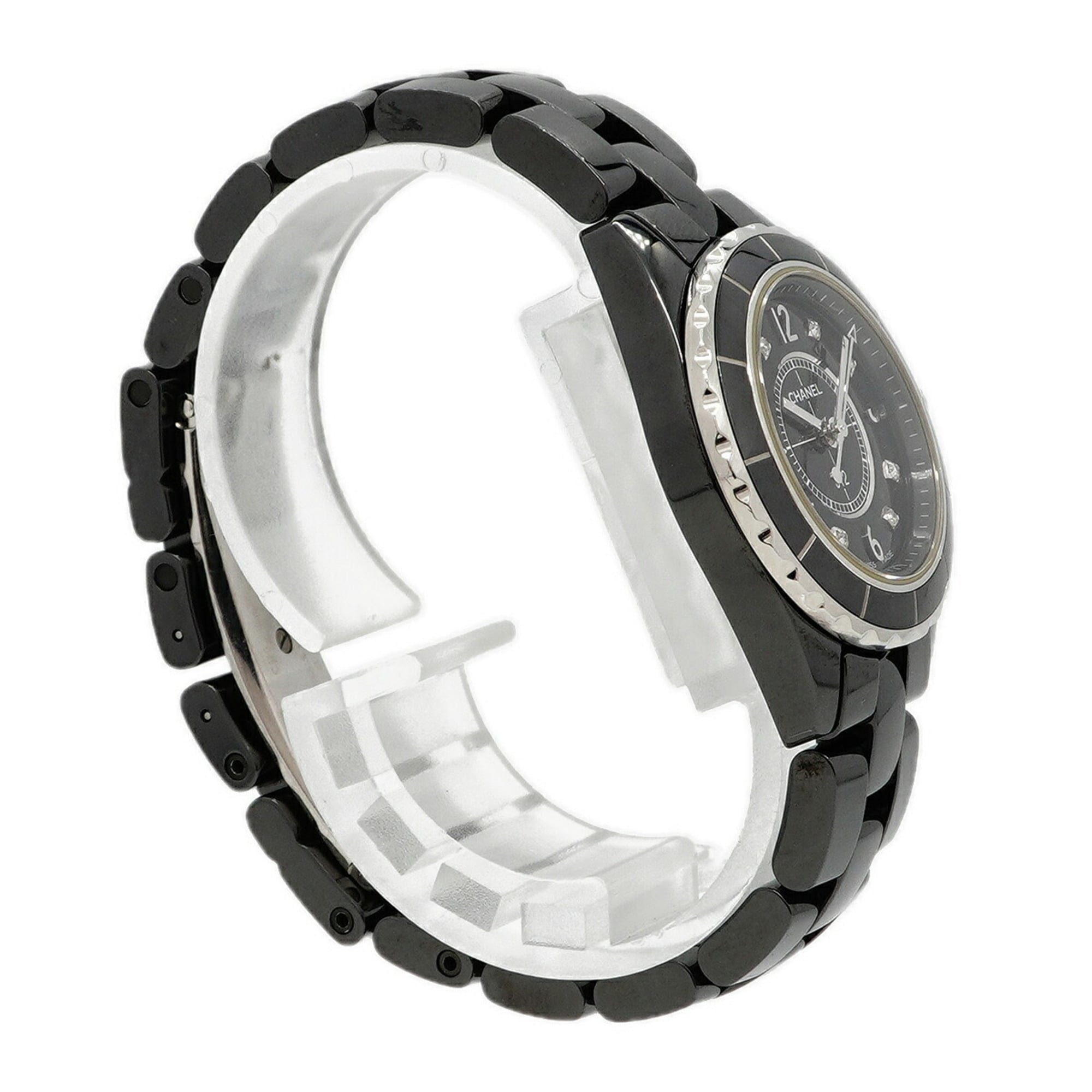 Chanel J12 Diamond H2569 Black Dial Wo