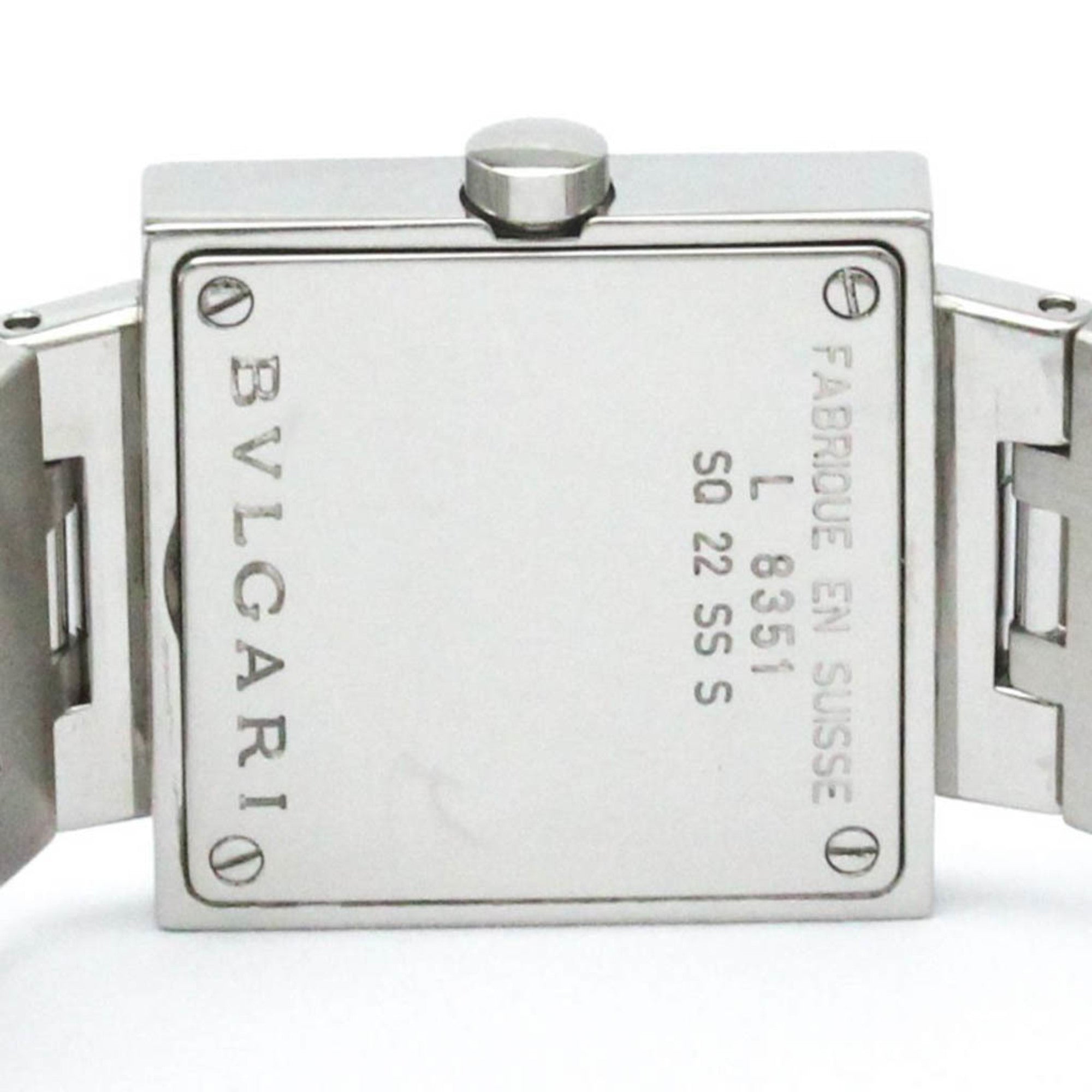 BVLGARI Quadrato Damenuhr aus Edelstahl Quarz SQ22SSS