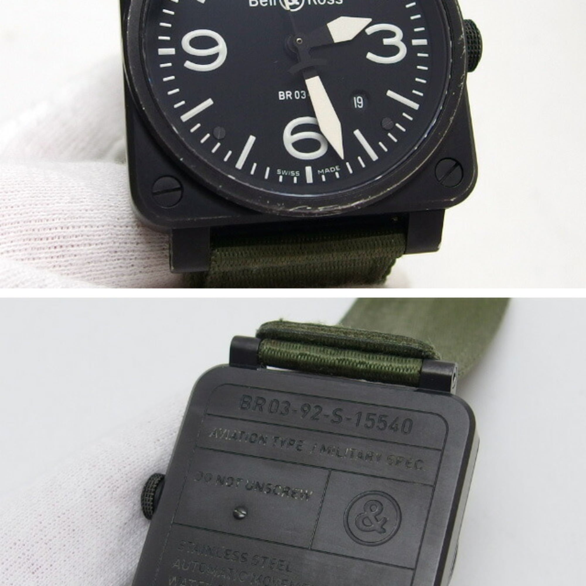 Bell & Ross Aviation BR03-92 herenhorloge met zwarte wijzerplaat
