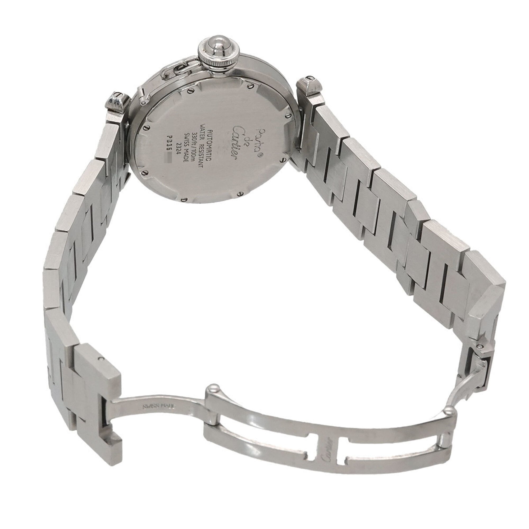 Cartier Pasha C W31023M7 Boys' Date Silver Automatic
