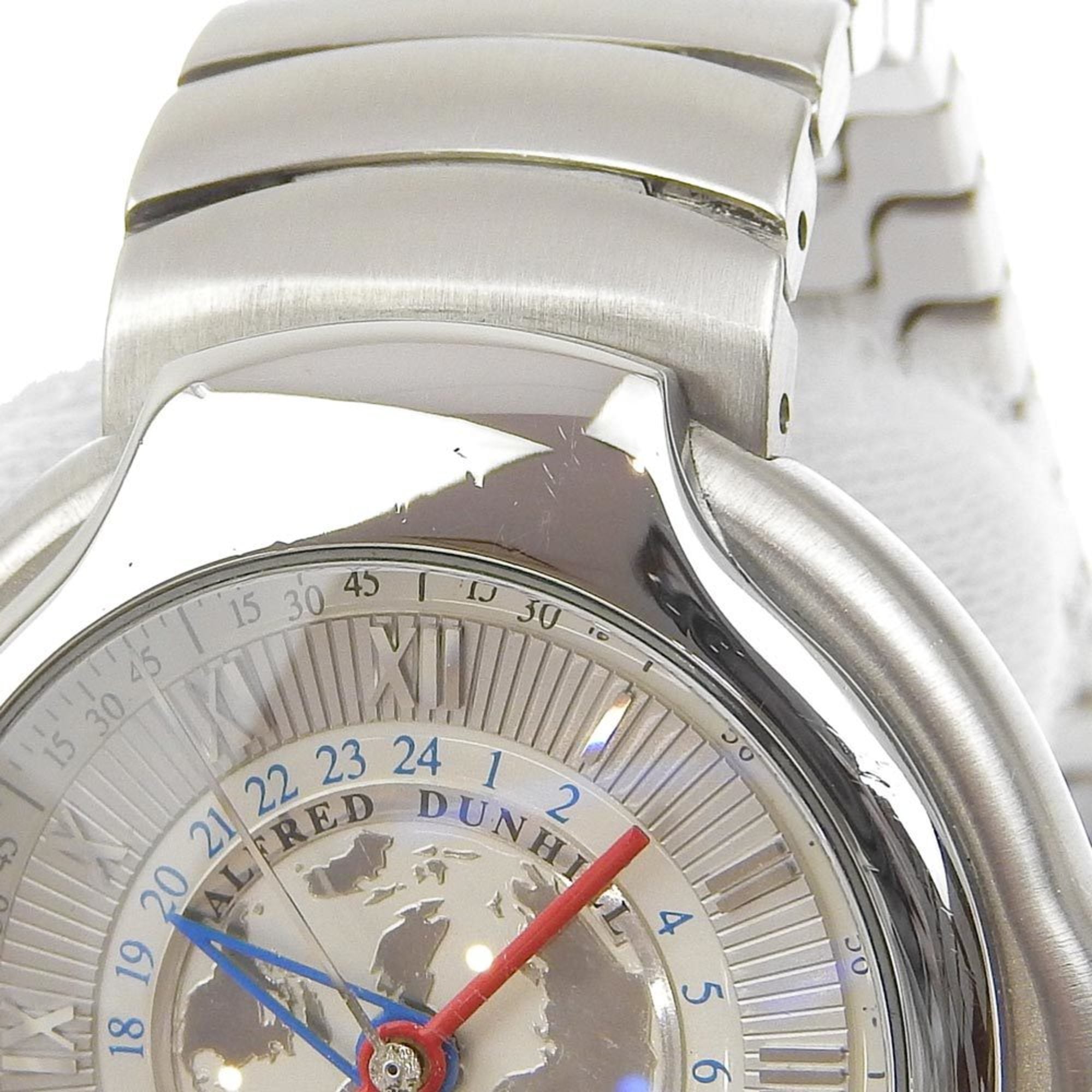 Dunhill Millennium GMT Uhr 1844 Limitierte Auflage BB8023 Edelstahl Automatik Weiß Zifferblatt Damenuhr I120224036