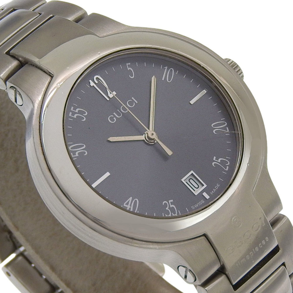 Gucci GUCCI Watch 8900M Stainless Steel Quartz Analog Display Gray Dial Boys' Size