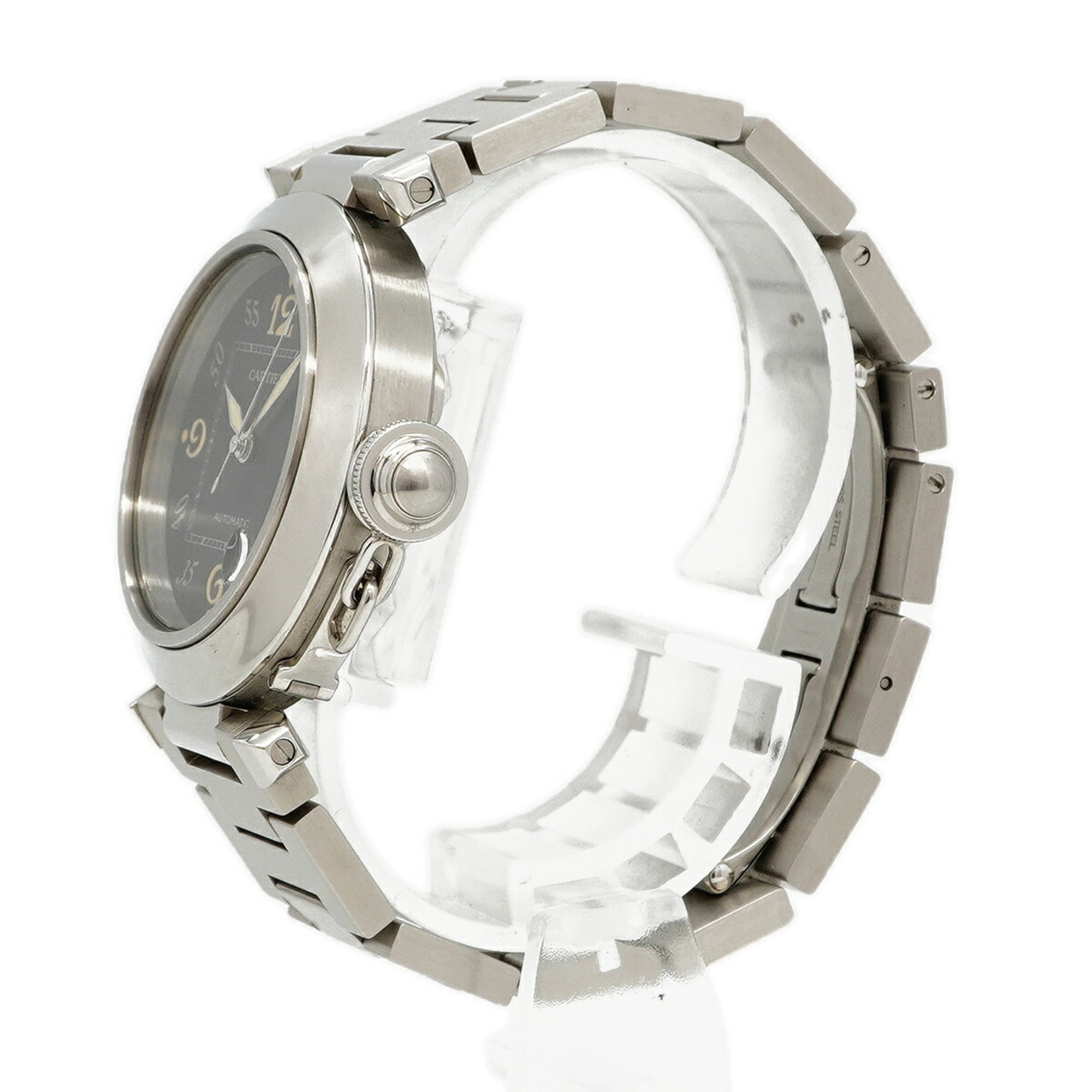 Cartier Pasha C W31043M7 Black Dial (Boys' Size)