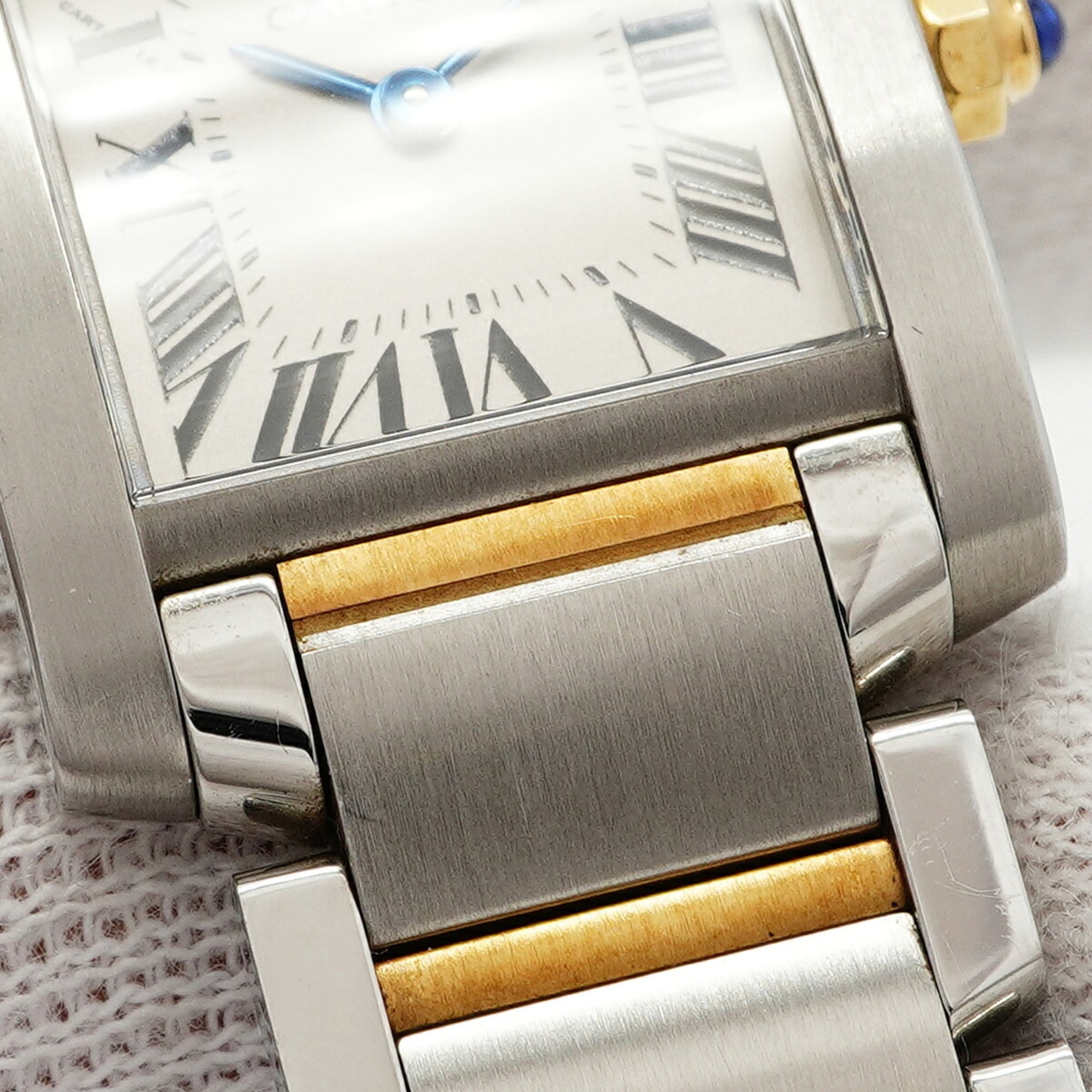 Cartier Tank Française SM Two-Tone W51007Q4 Ivory Dial Wo