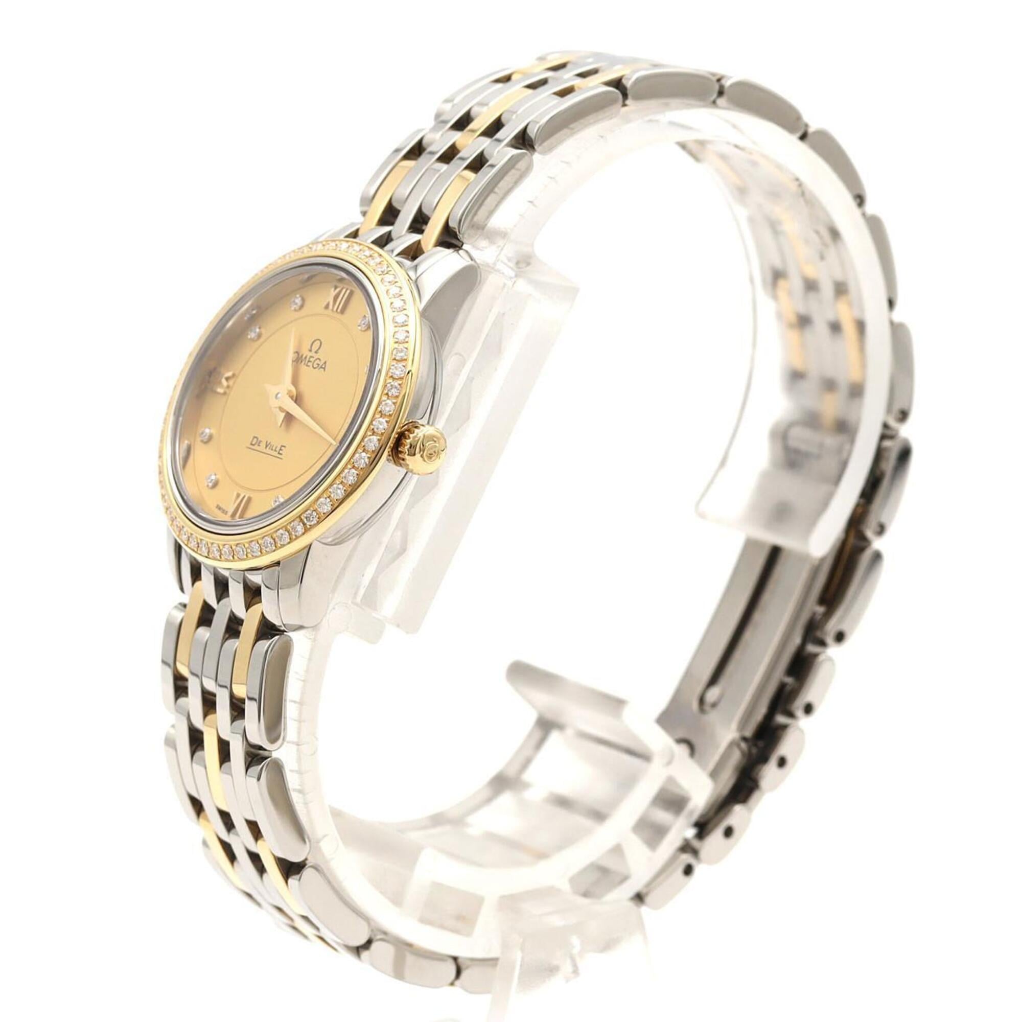 Omega De Ville Prestige Combination D-8P 424.25.24.60.58.001 SSxYG Quartz Watch