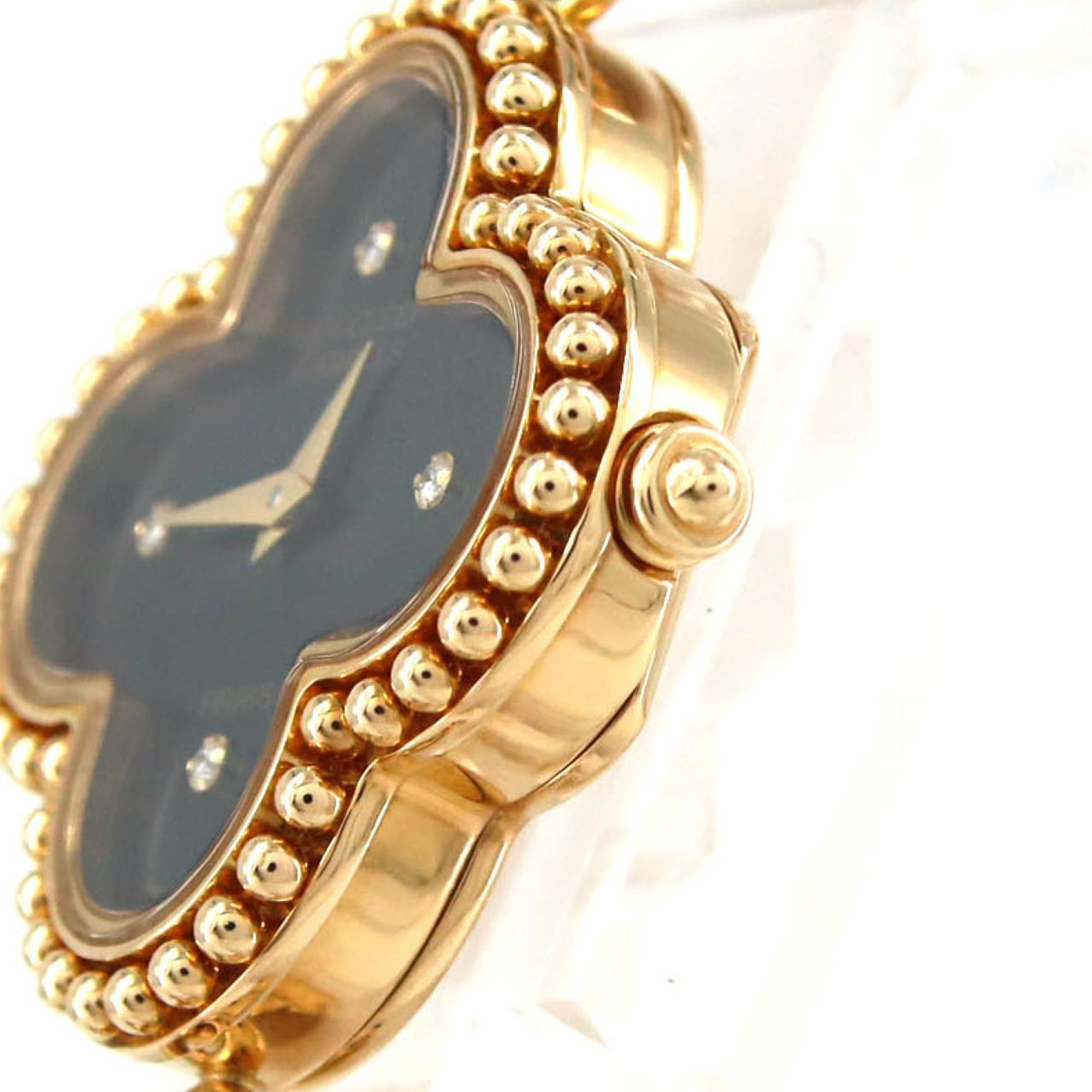 Van Cleef & Arpels Alhambra YG 4P 122974 quartzhorloge