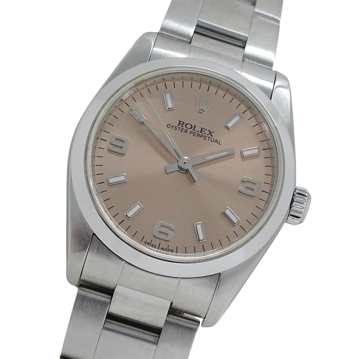Rolex Oyster Perpetual 77080 F Pink Dial 30mm Watch