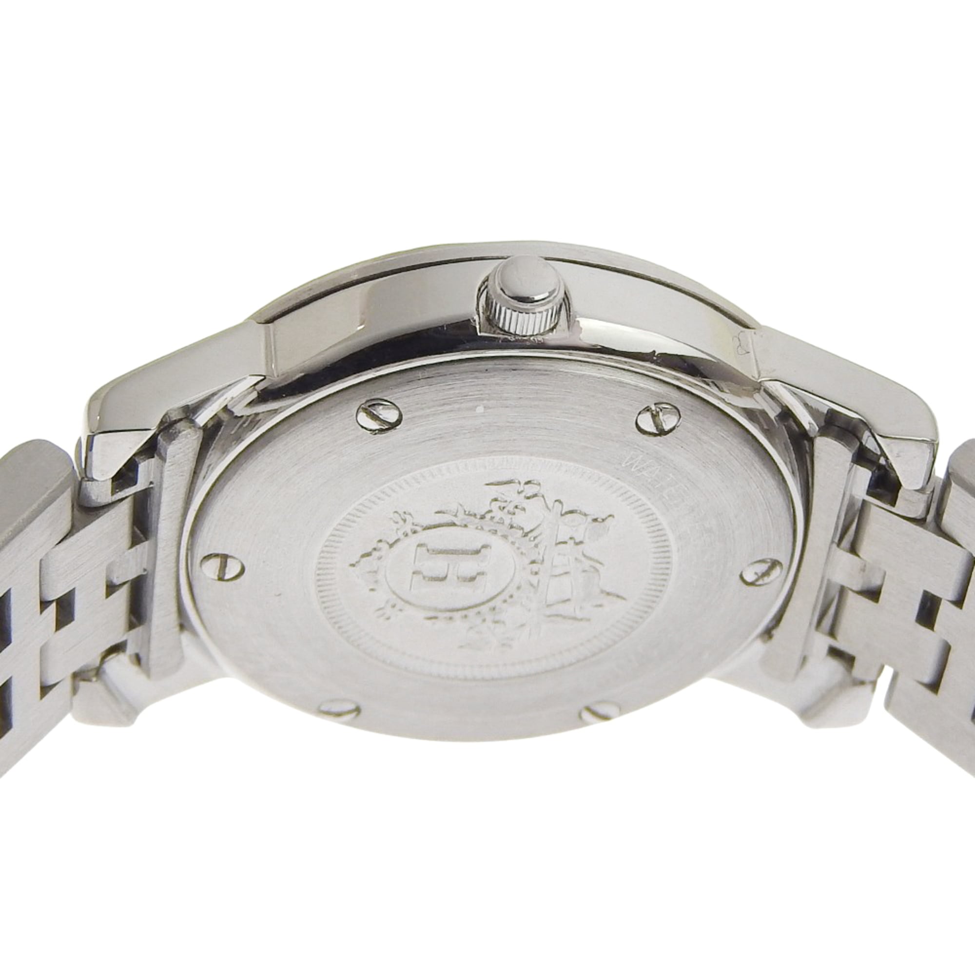 Hermès Carrick dameshorloge van roestvrij staal met quartz-uurwerk, analoog display en witte wijzerplaat