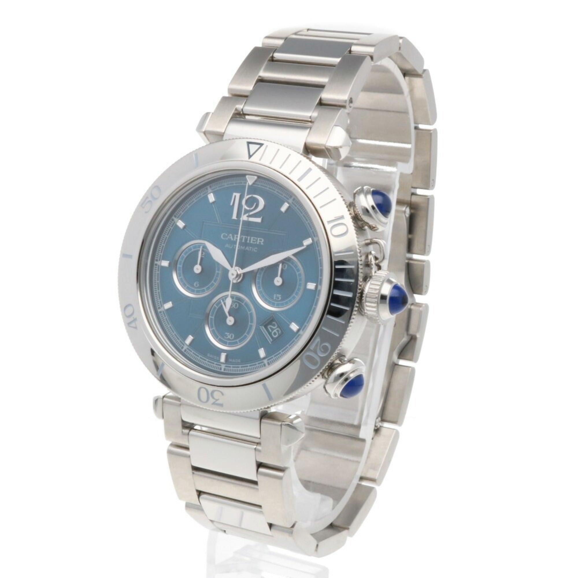 Cartier Pasha de horloge, roestvrij staal WSPA0039, automatisch, heren, CARTIER
