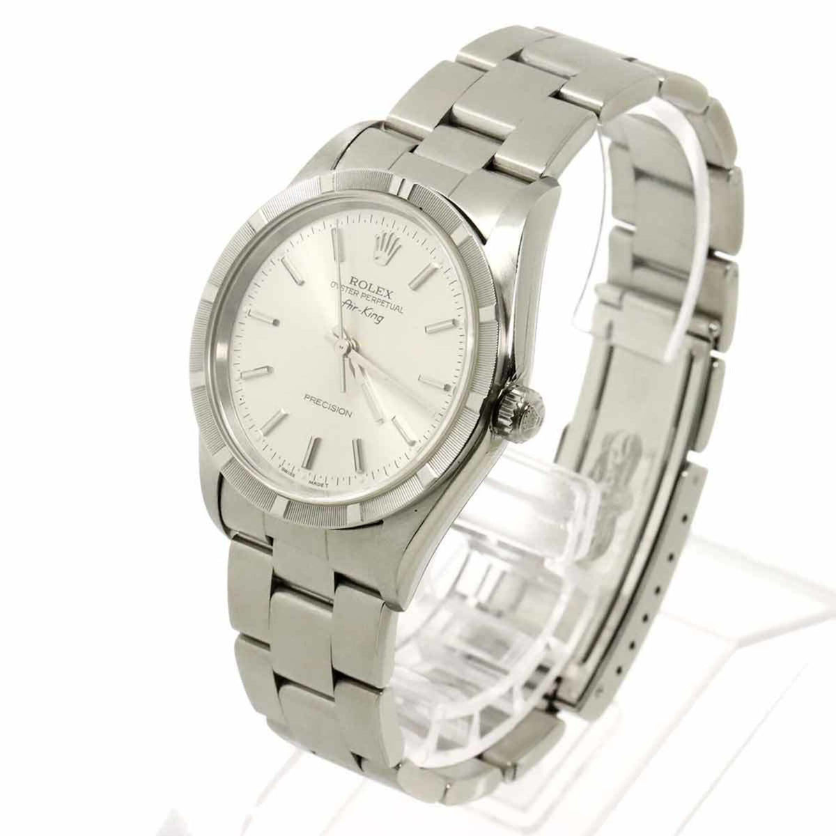 Montre Rolex Air-King 14010, cadran argenté, 34 mm