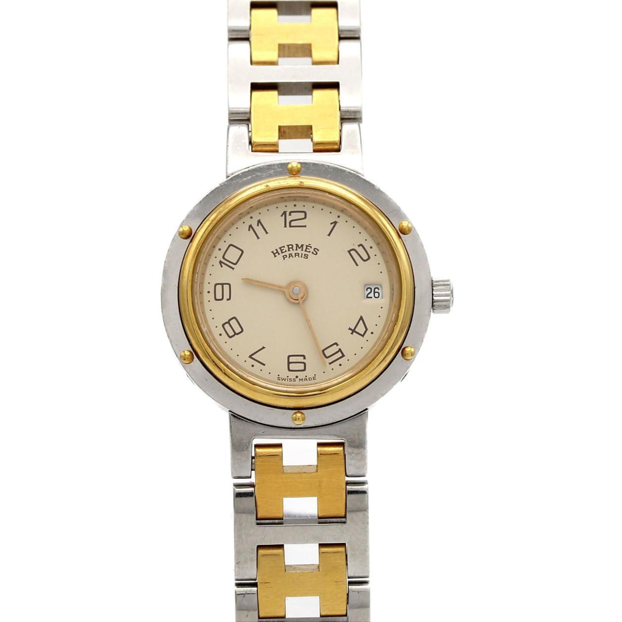 Hermes Clipper Combination SSxGP Quartz Watch