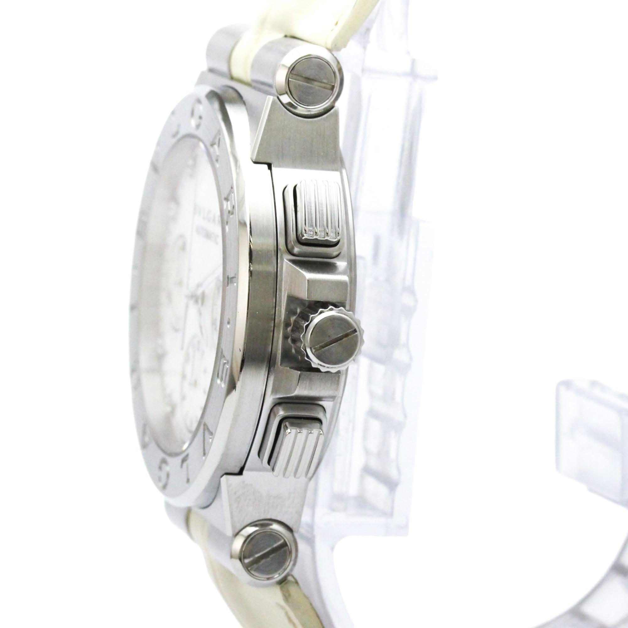 BVLGARI Diagono Chronograph Diamond MOP Steel Ladies DG35SCH