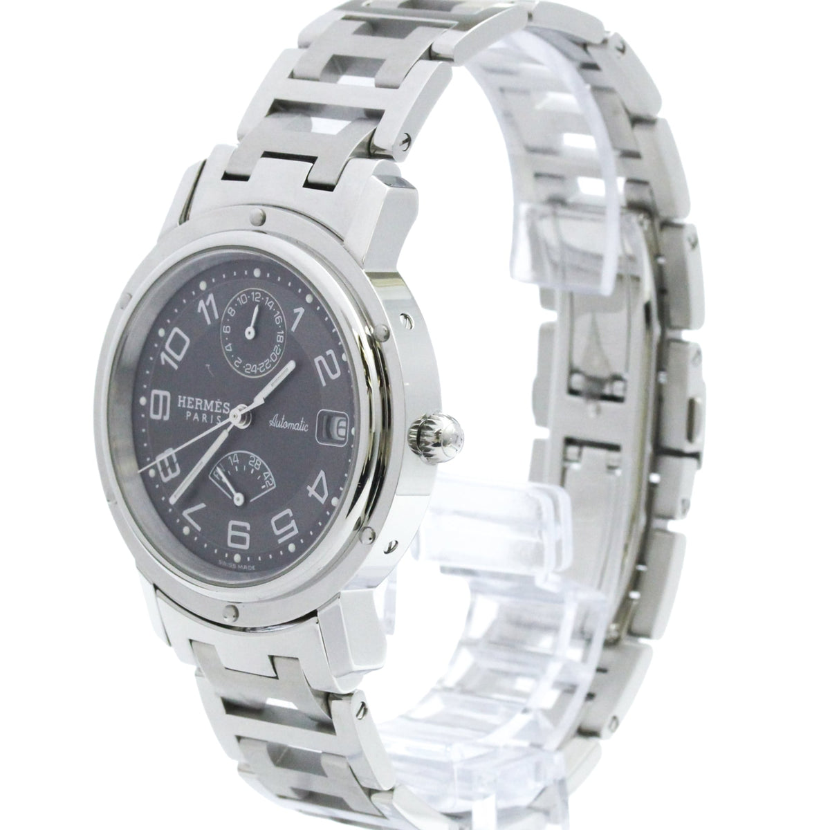 Hermes Clipper CL2.810, graues Zifferblatt, 38 mm Uhr