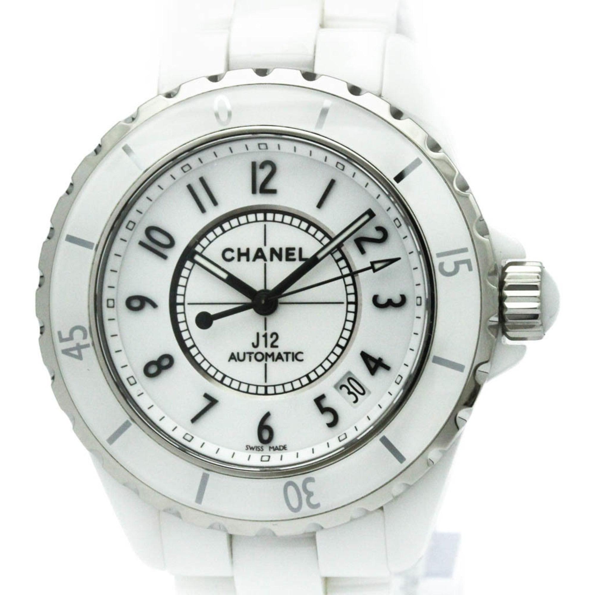 CHANEL J12 Ceramic Automatic Mens Watch H0970 Polished
