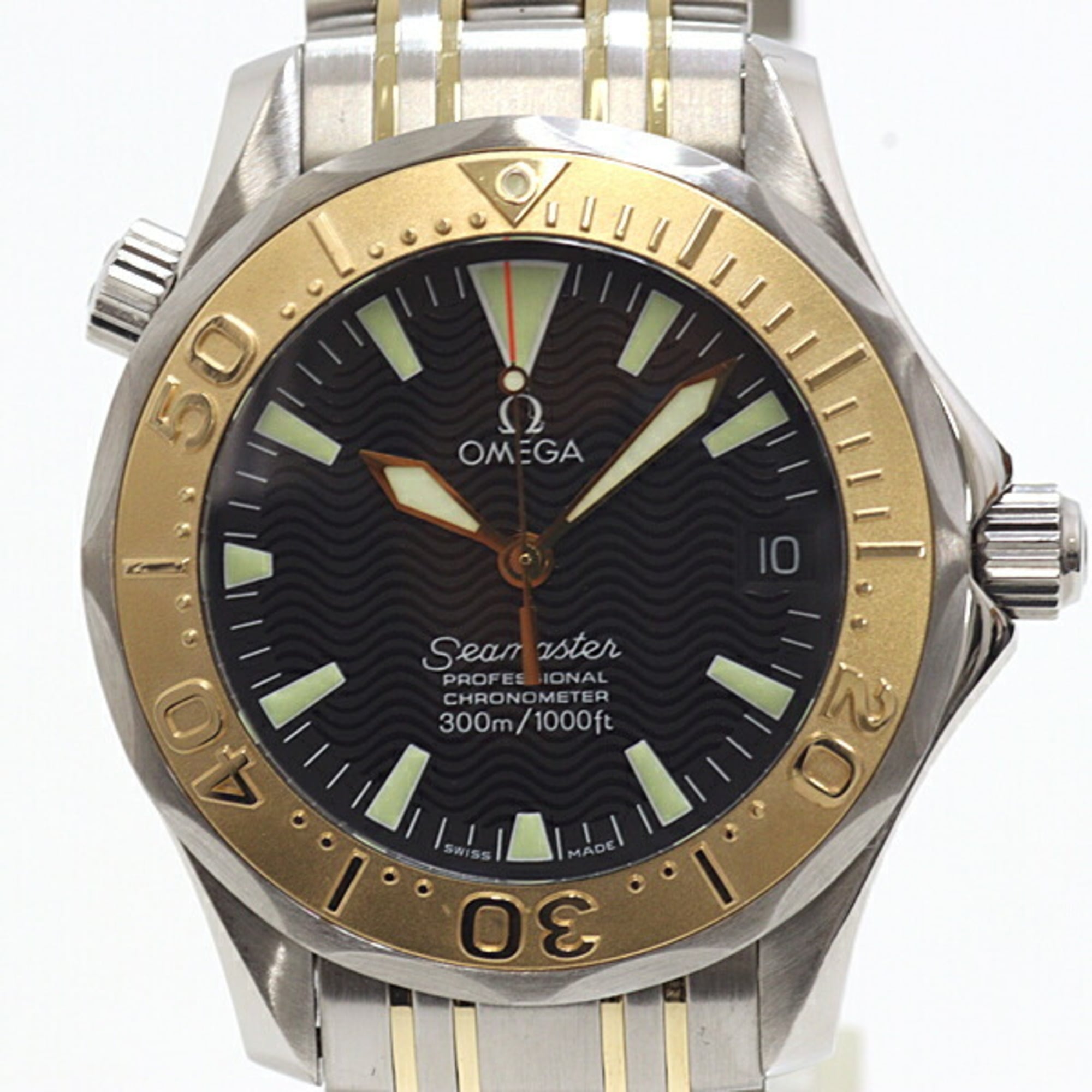 Omega OMEGA 2453.50 Seamaster 300 Professional Boys' Watch SS/YG Black Dial Automatic