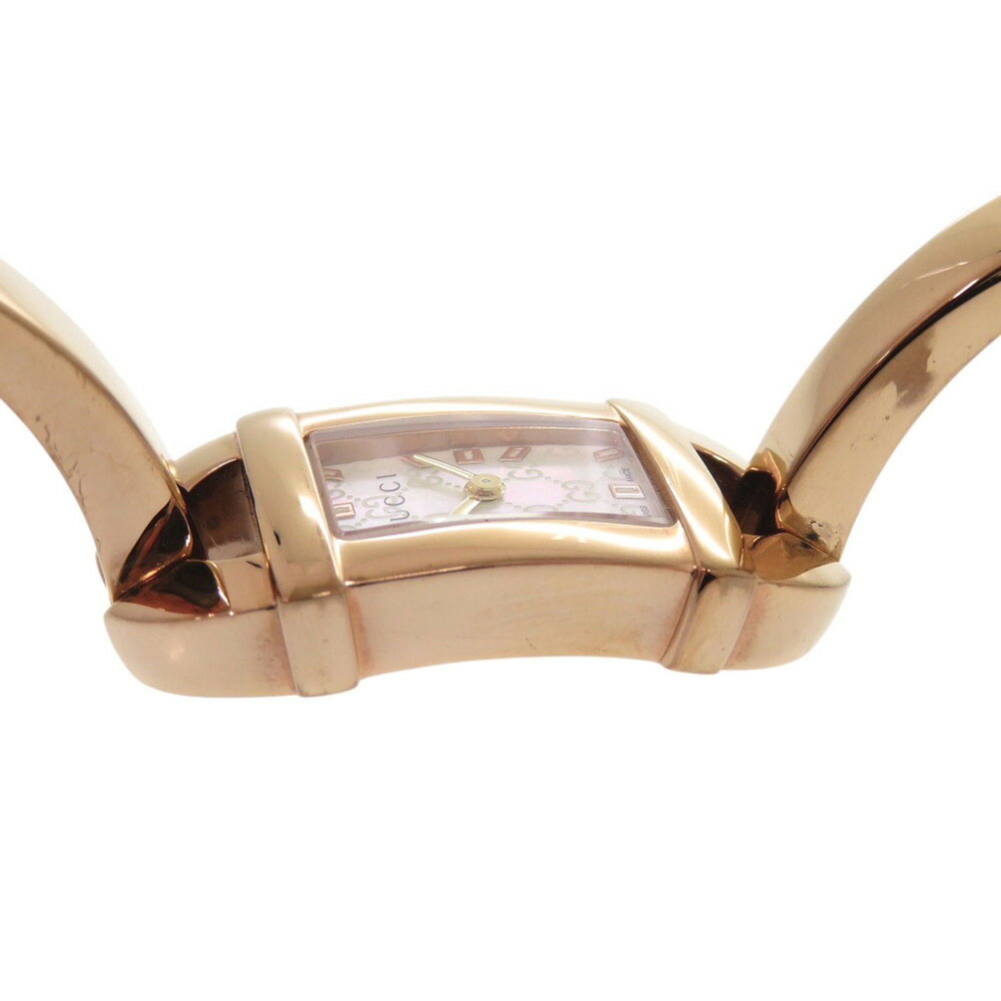 Gucci 6800L roze gouden wijzerplaat, roestvrij staal, wit quartzhorloge 1683GUCCI
