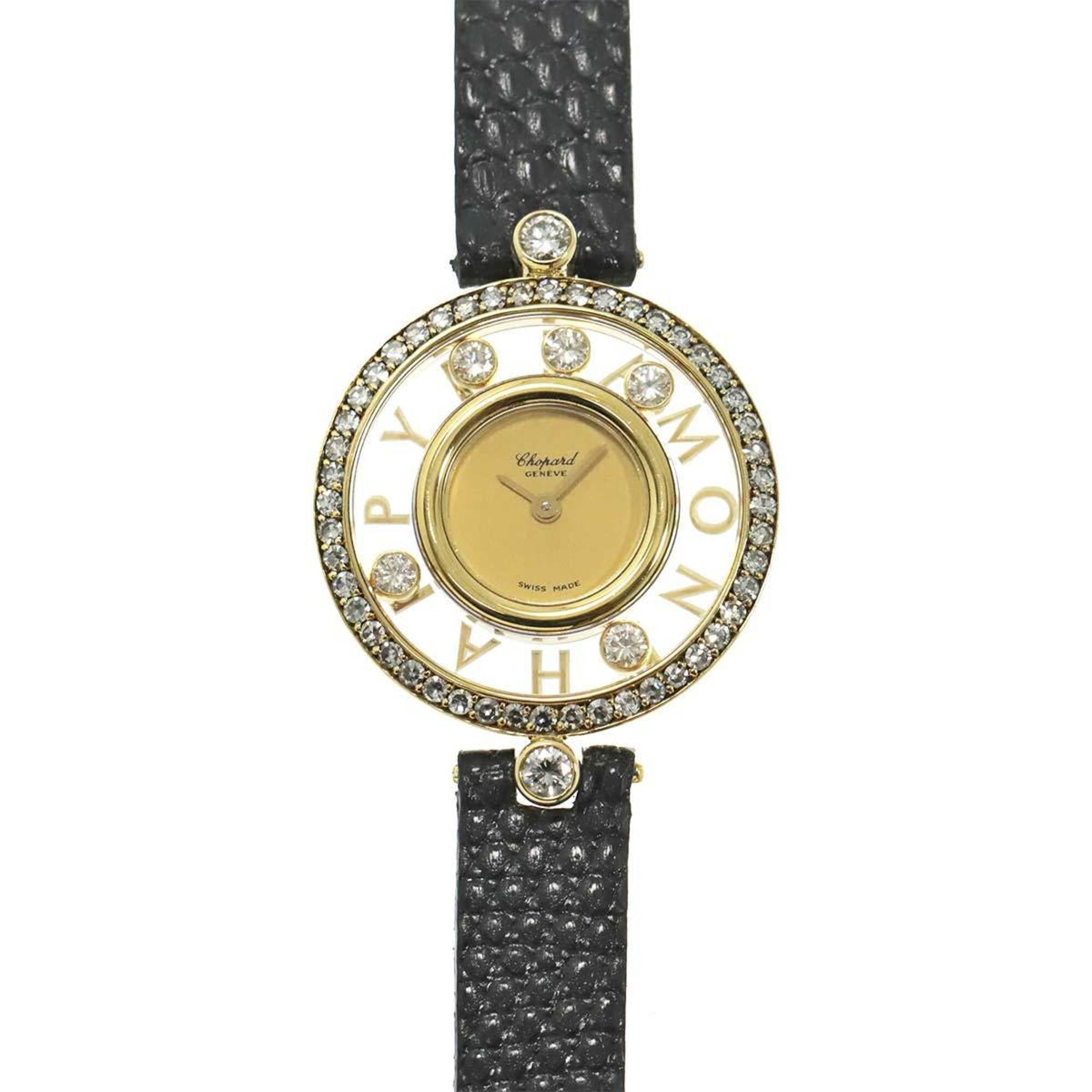 Chopard Happy Diamonds 20/3926-12, goldfarbenes Zifferblatt, 24 mm Uhr