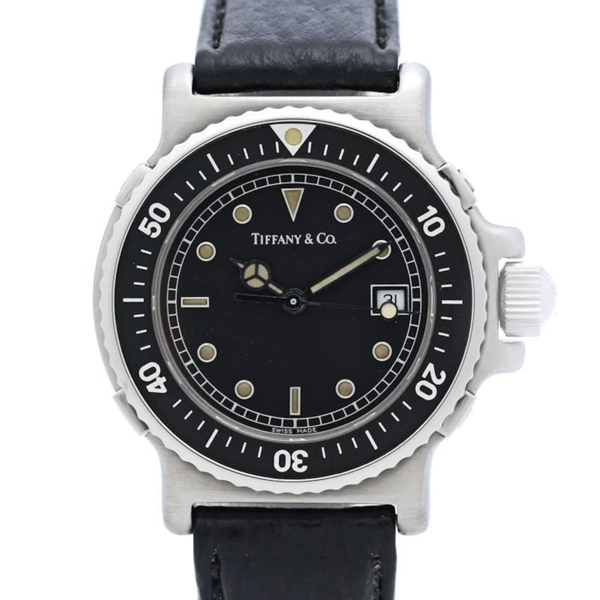 Tiffany Diver Date L0710 horloge met zwarte wijzerplaat, 32 mm
