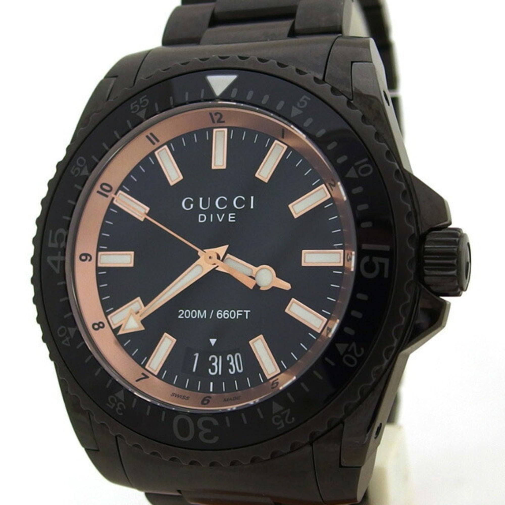 Gucci Dive Date Watch Men's Black
