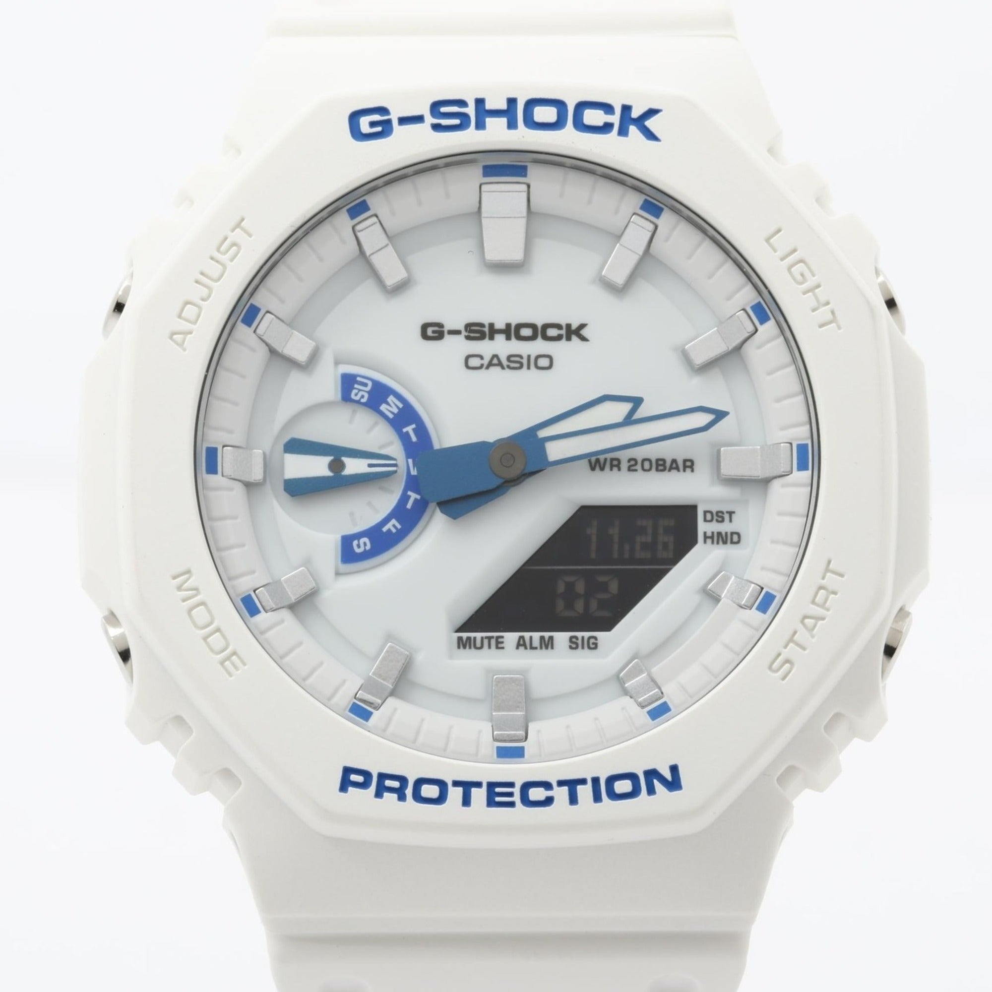 CASIO GSHOCK ANALOG DIGITAL 2100 Series GA2100HDS7A1JF Men's Watch, White, Carbon Fiber/Resin