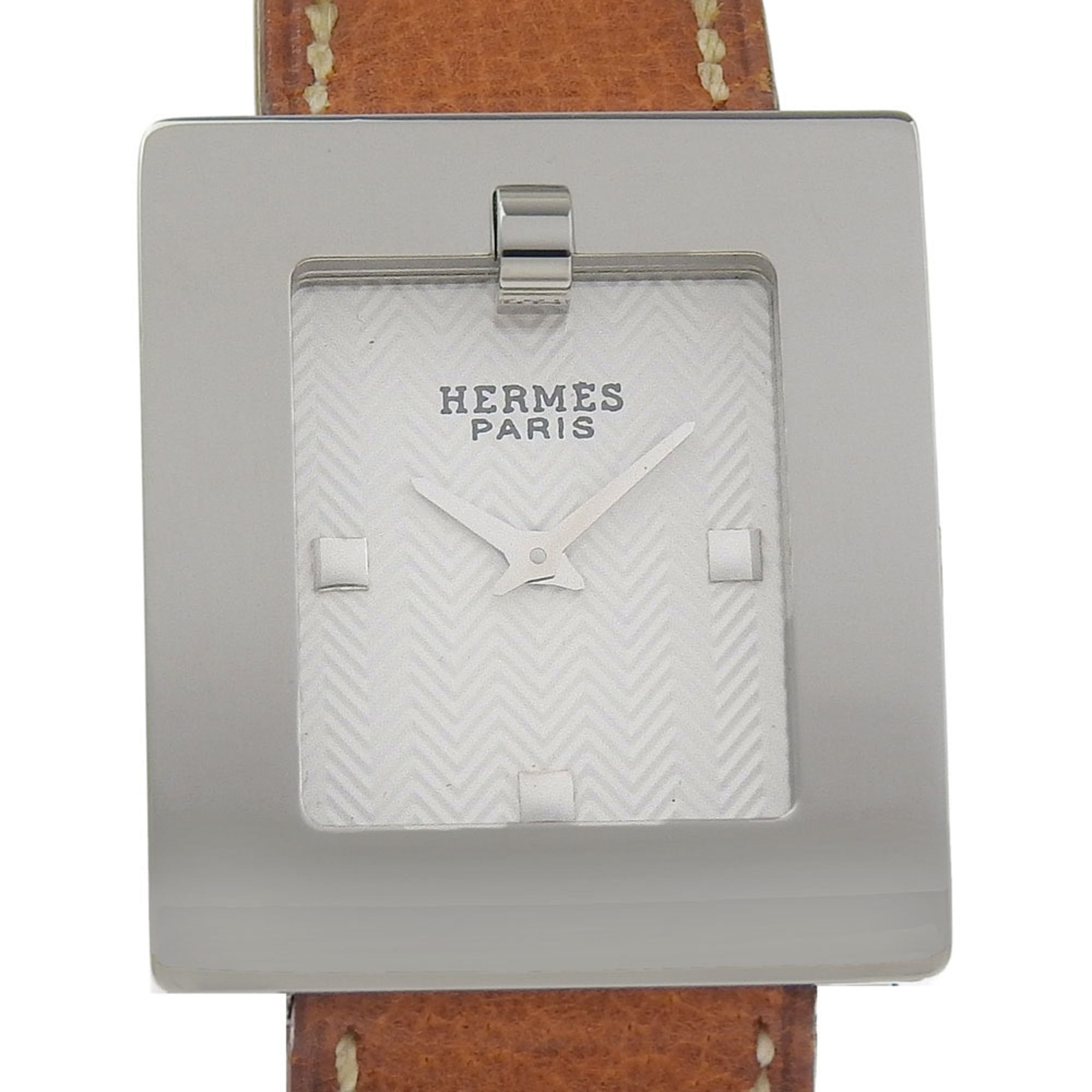 Hermes BE1.210 Belt Watch, Stainless Steel, Quartz, Analog, White Dial, Women's Watch