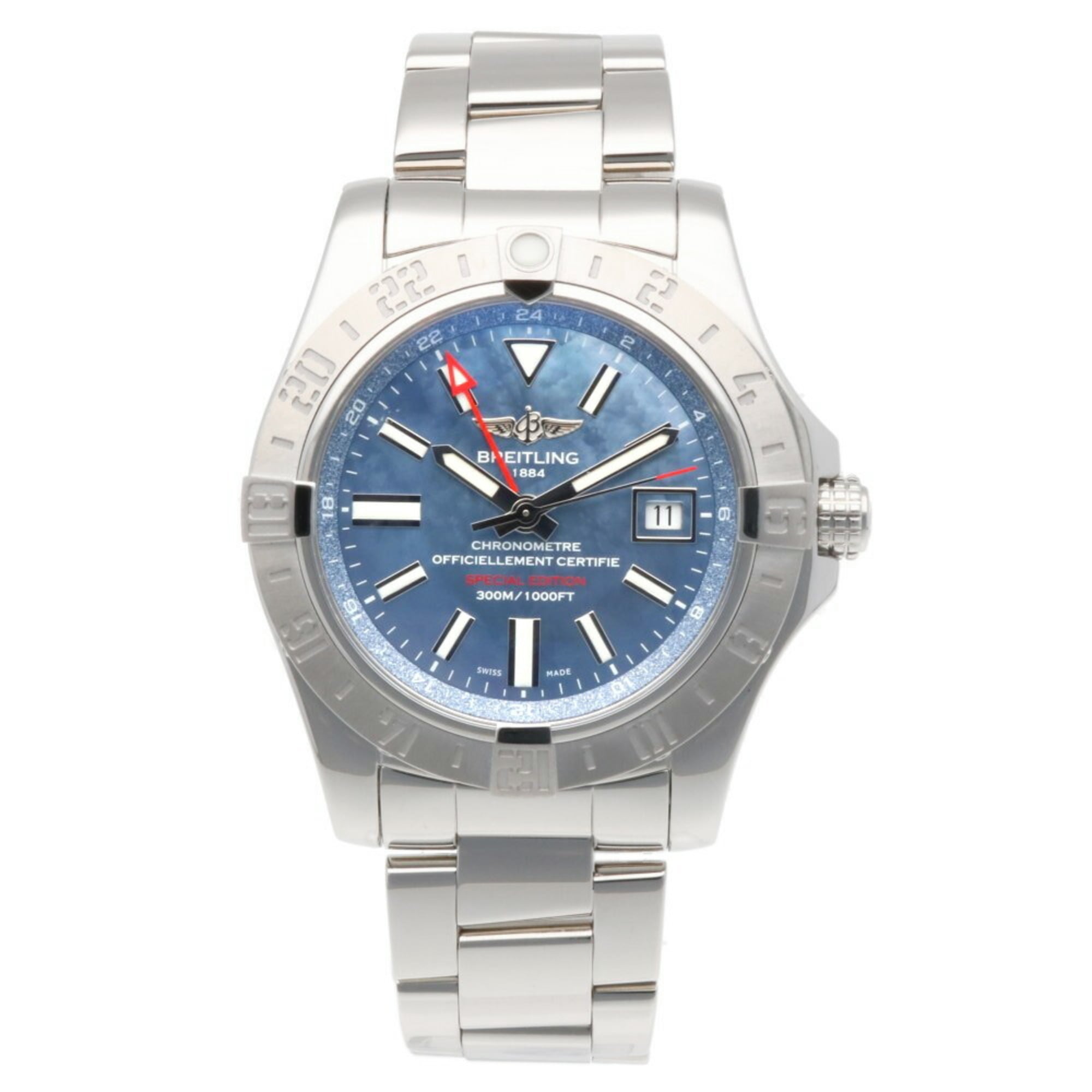 Breitling Avenger II GMT herenhorloge van roestvrij staal met automatisch uurwerk, model A32390