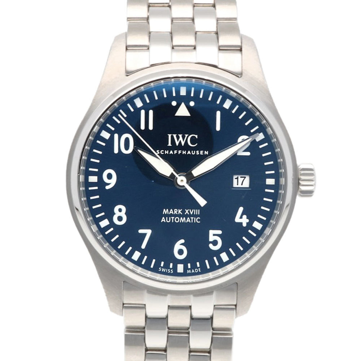 IWC Schaffhausen Pilot, Mark 18 IW327016 mit marineblauem Zifferblatt 40mm Uhr