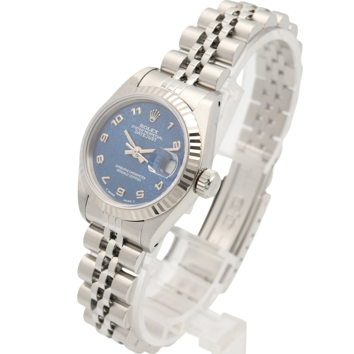 Rolex Datejust S-series 18K 69174 Blue Dial 26mm Watch