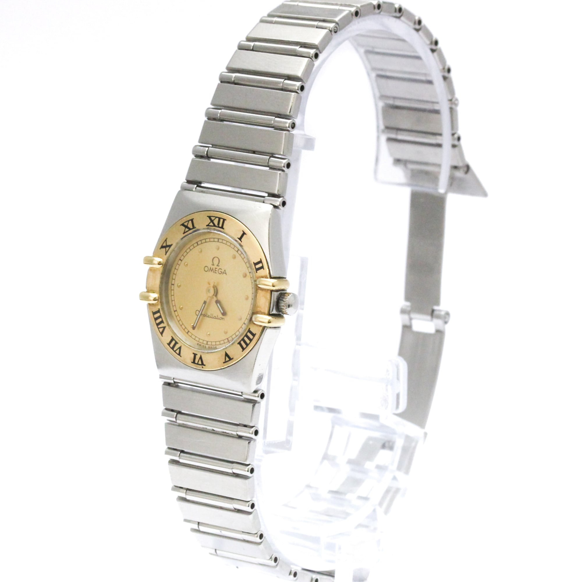 OMEGA Constellation 18K Gold Steel Ladies Watch 795.1080 Polished