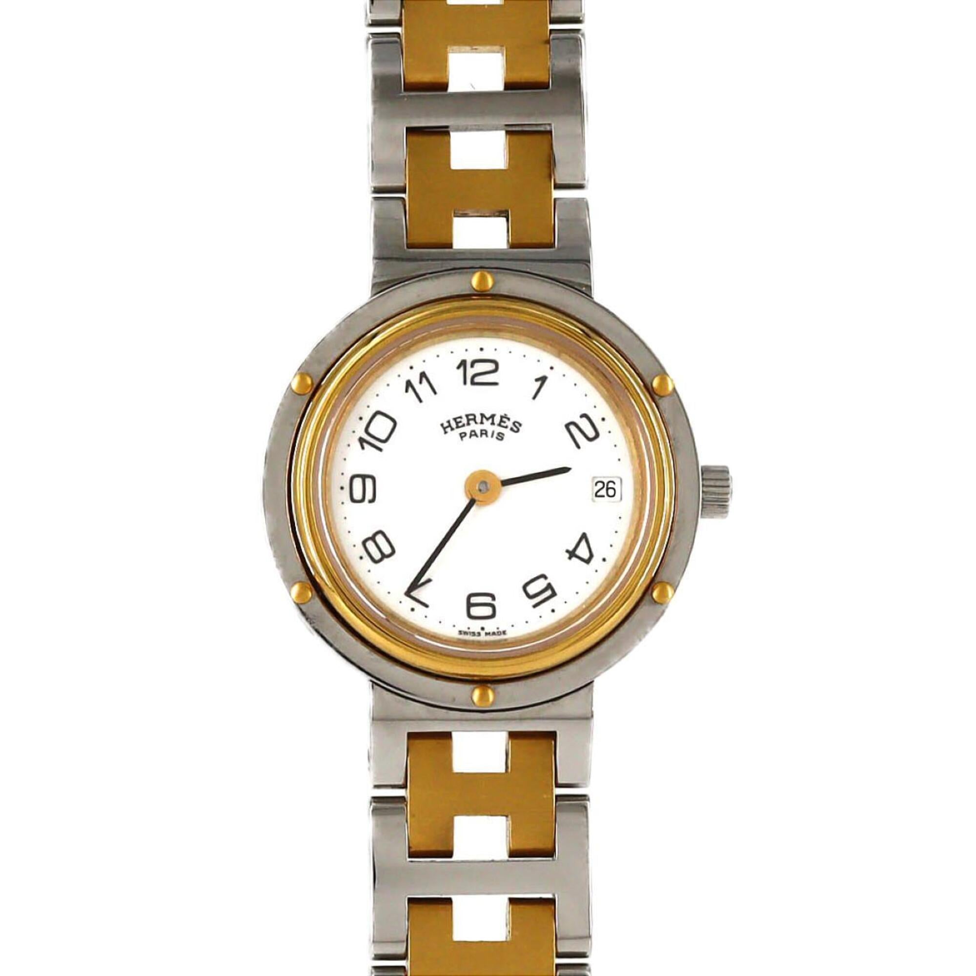 Hermes Clipper Combination SSxGP Quartz Watch