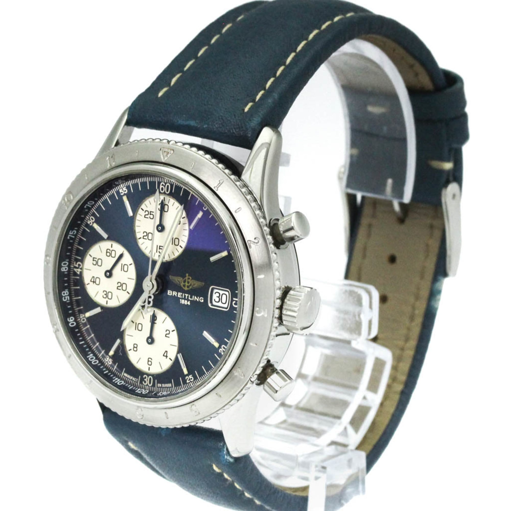 BREITLING Navitimer Aviastar Steel Automatic Mens Watch A13023 Polished
