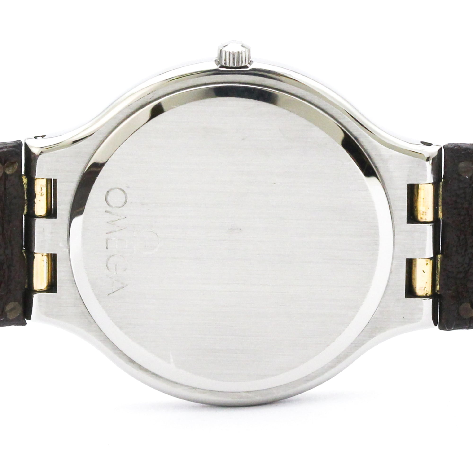 OMEGA De Ville Symbol Herrenuhr aus 18-karätigem Gold und Edelstahl Quarz 196.0316