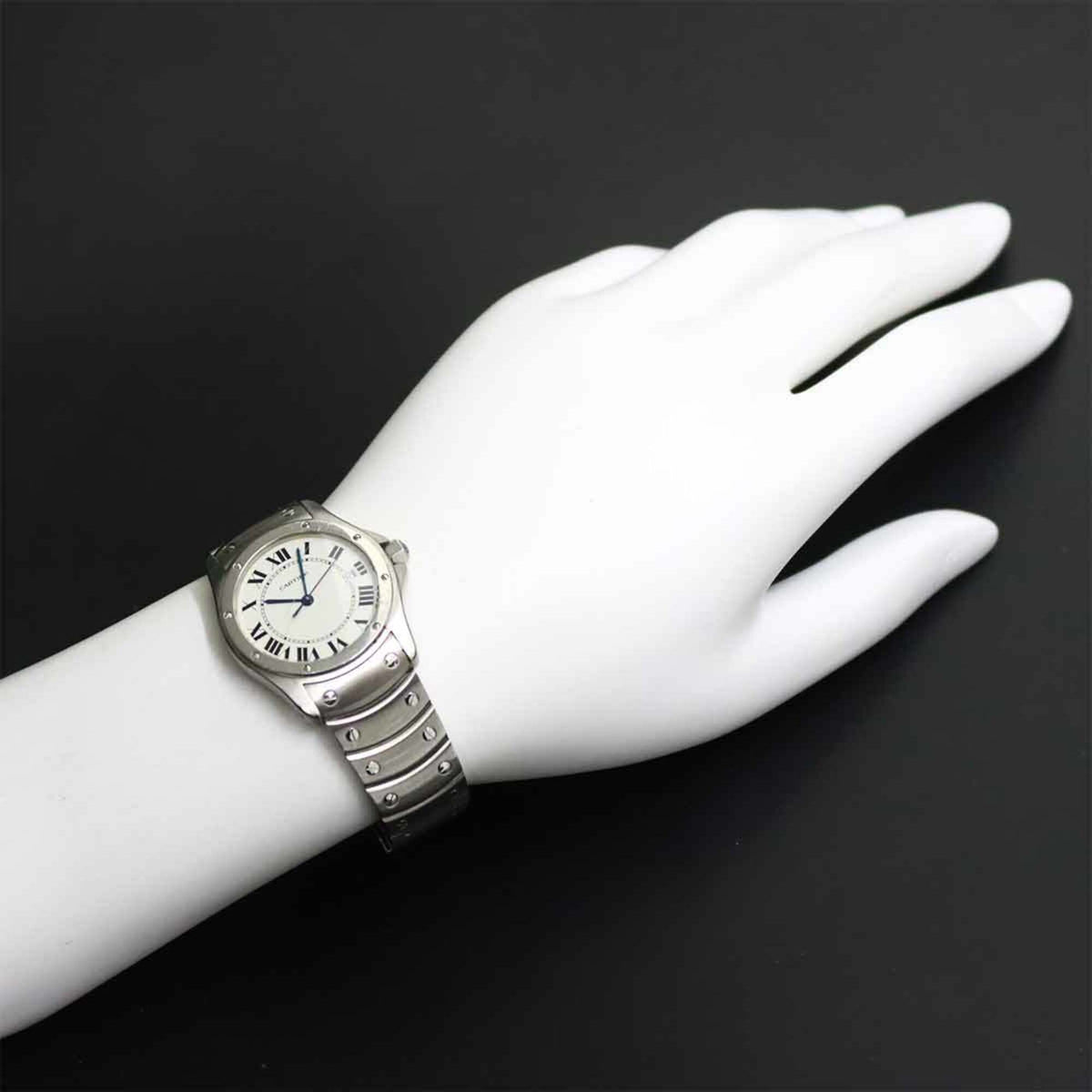 Cartier Santos Ronde MM Weiß Zifferblatt 29 mm Uhr