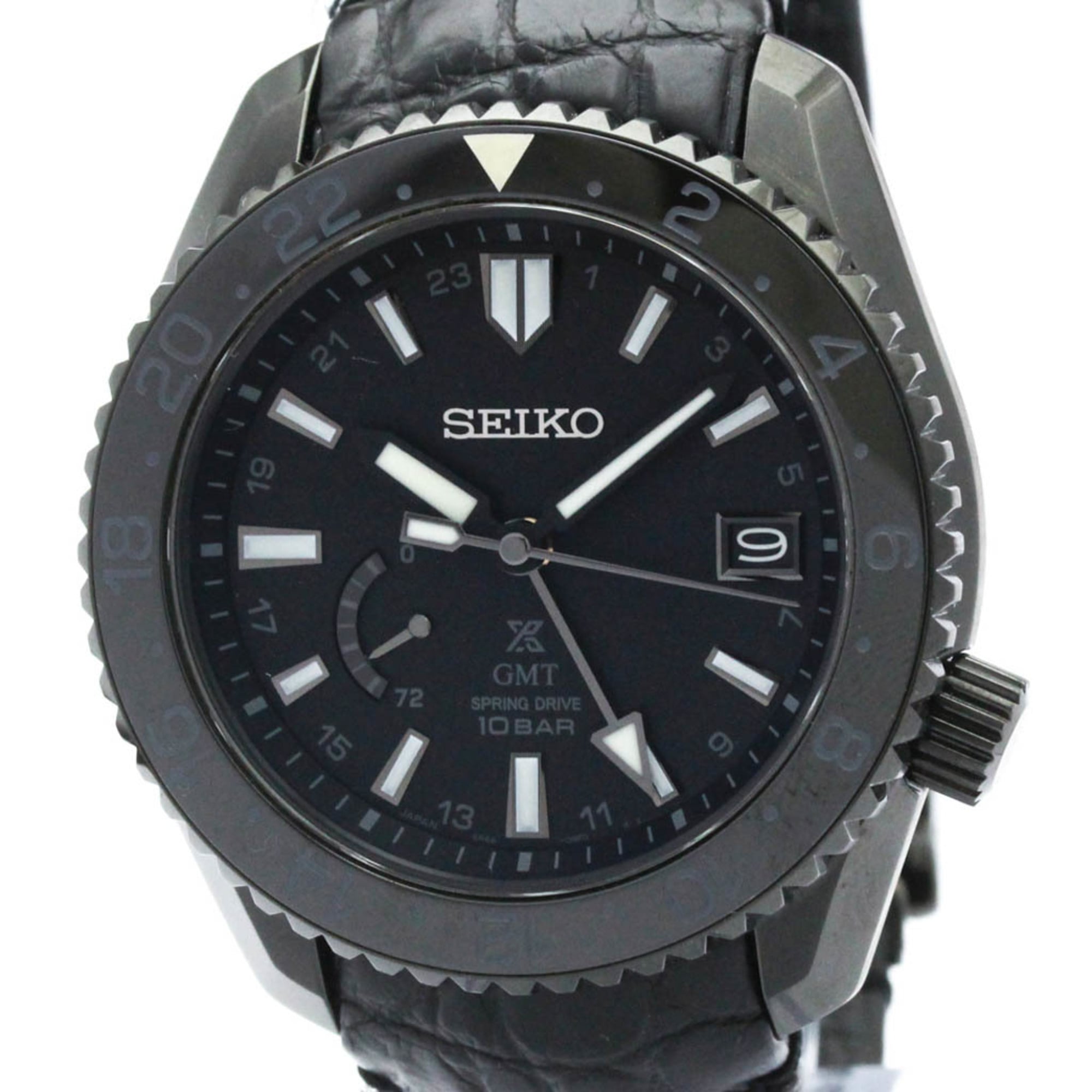 SEIKO Prospex Black Edition Spring Drive Titanium Watch SBDB025(5R66-0BR0)