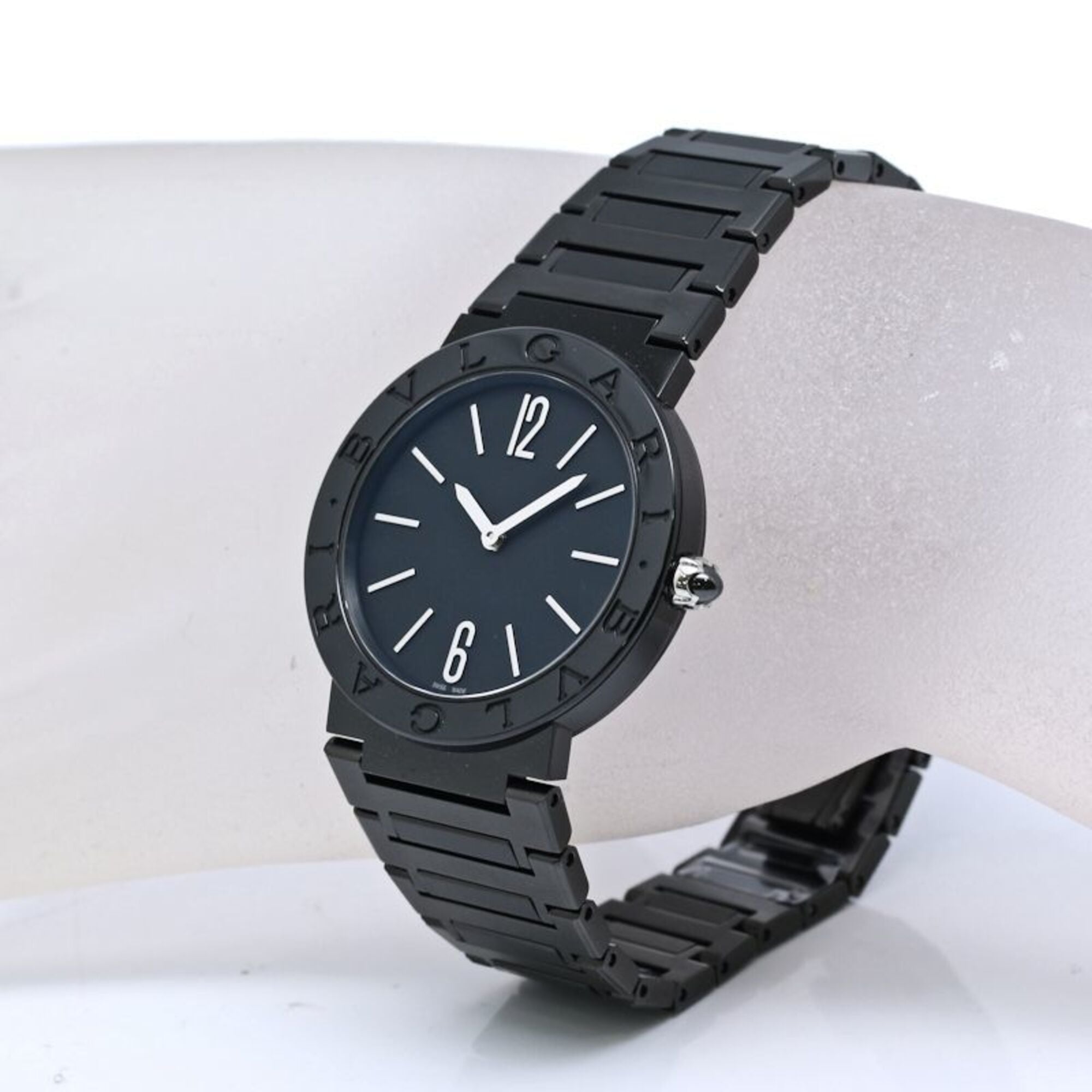 Bulgari Bulgari BBL33BSS BB33S 103557 Black Dial 33mm Watch