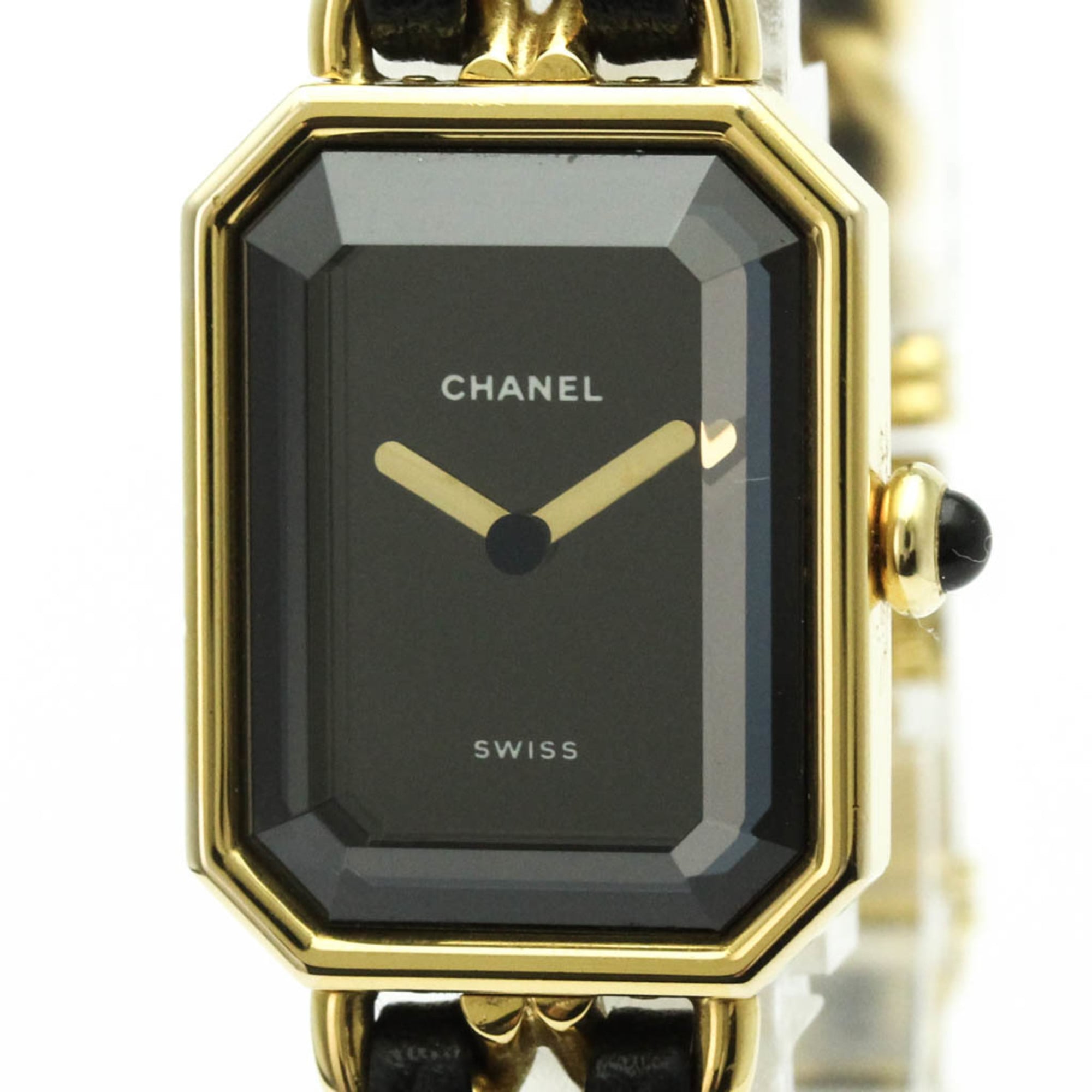 CHANEL Premiere Size L Gold Plated Quartz Ladies Watch H0001
