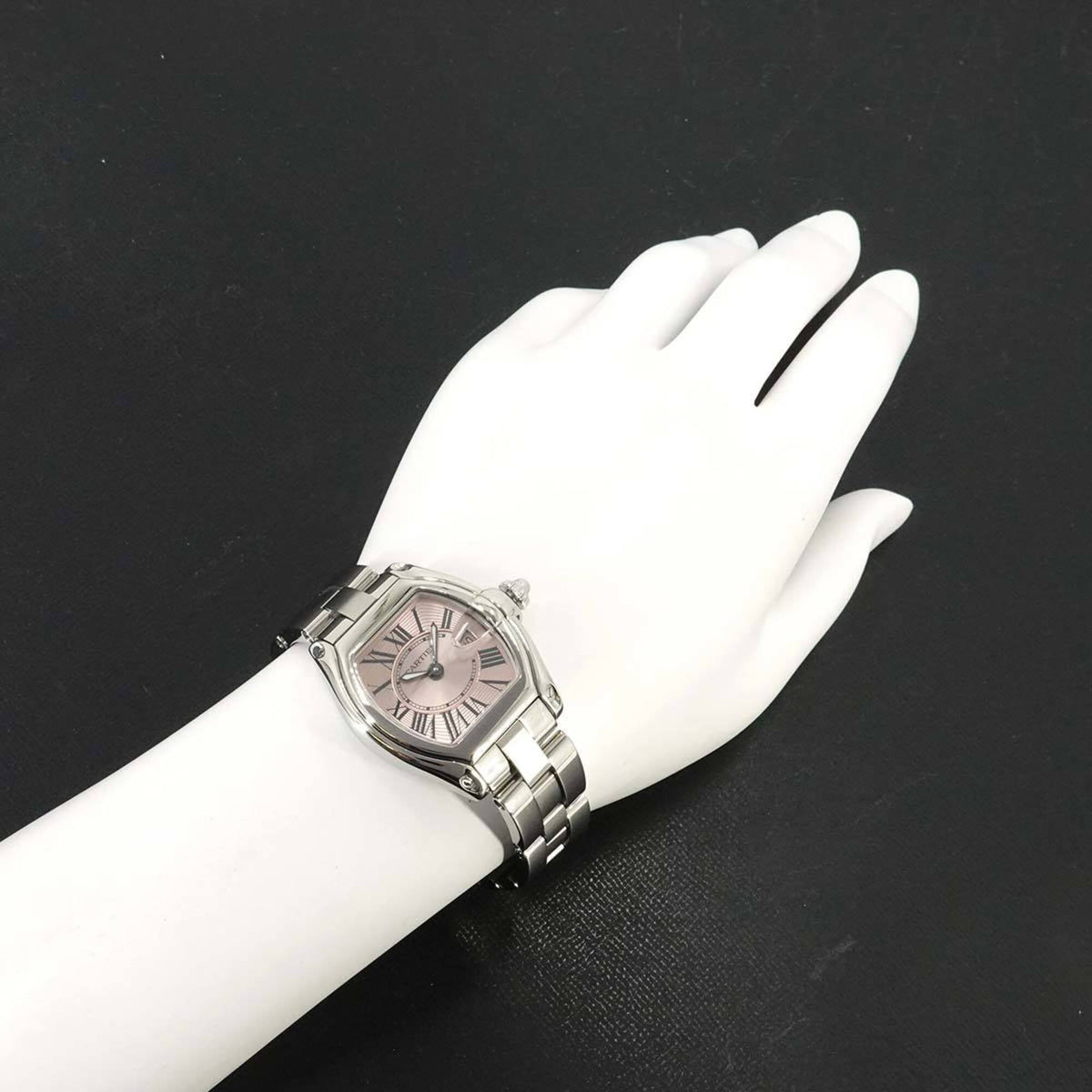 Cartier Roadster SM W62017V3 Pink Dial 33mm Watch