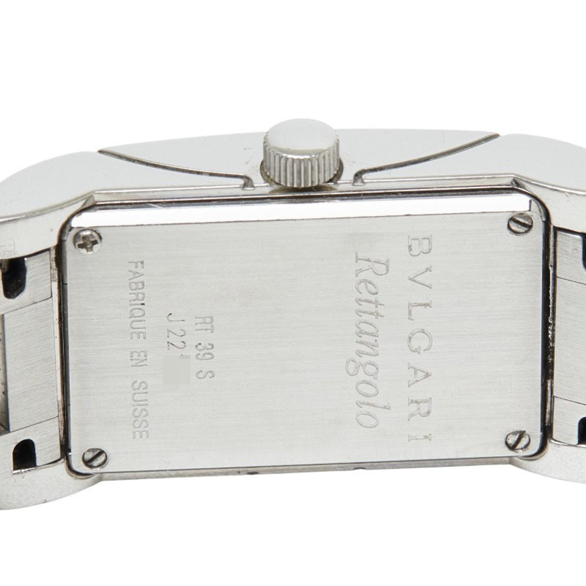 Bulgari Rettangolo RT39S Black Dial 20mm Watch
