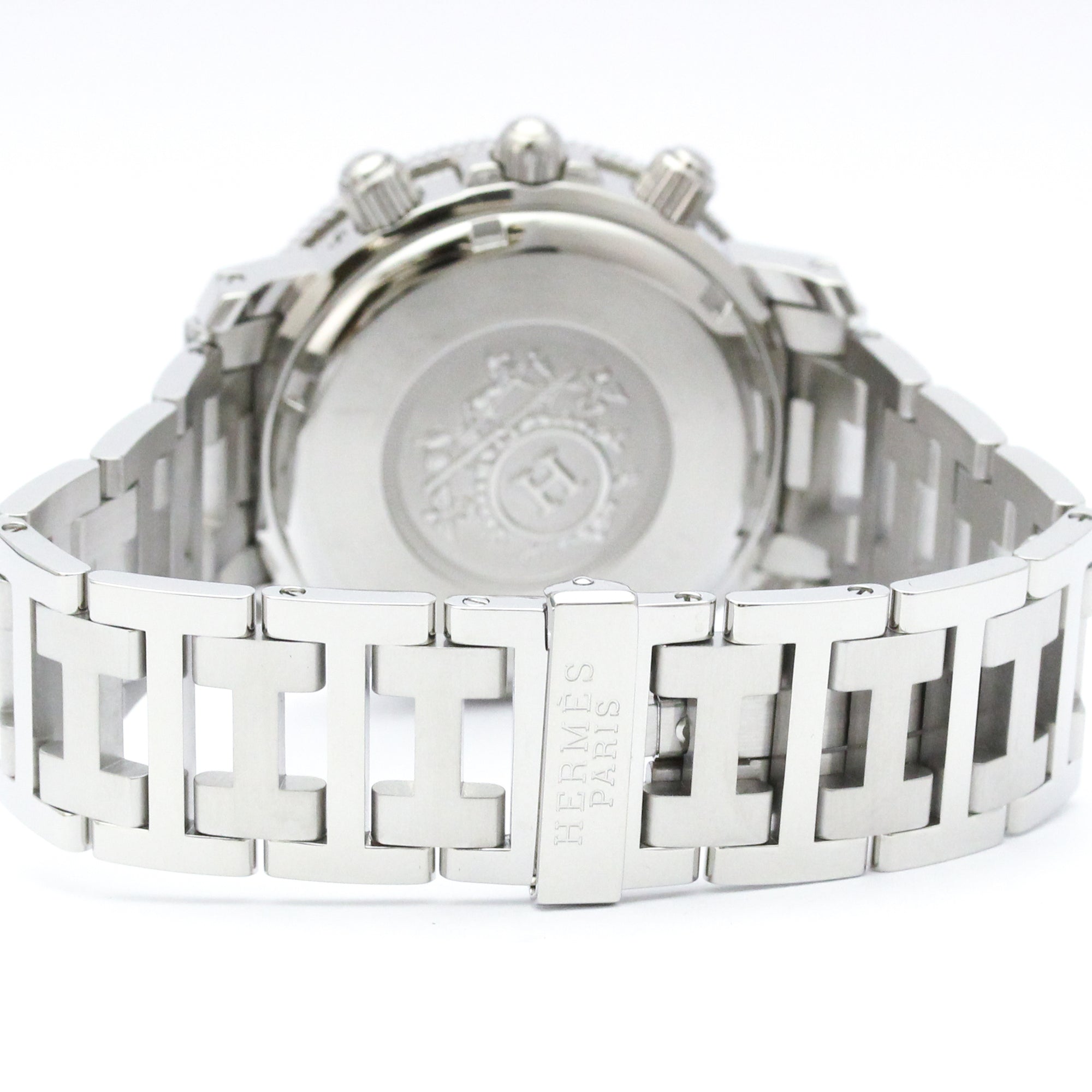 HERMES Clipper Diver Chronograph Quartz Mens Watch CL2.910 Polished