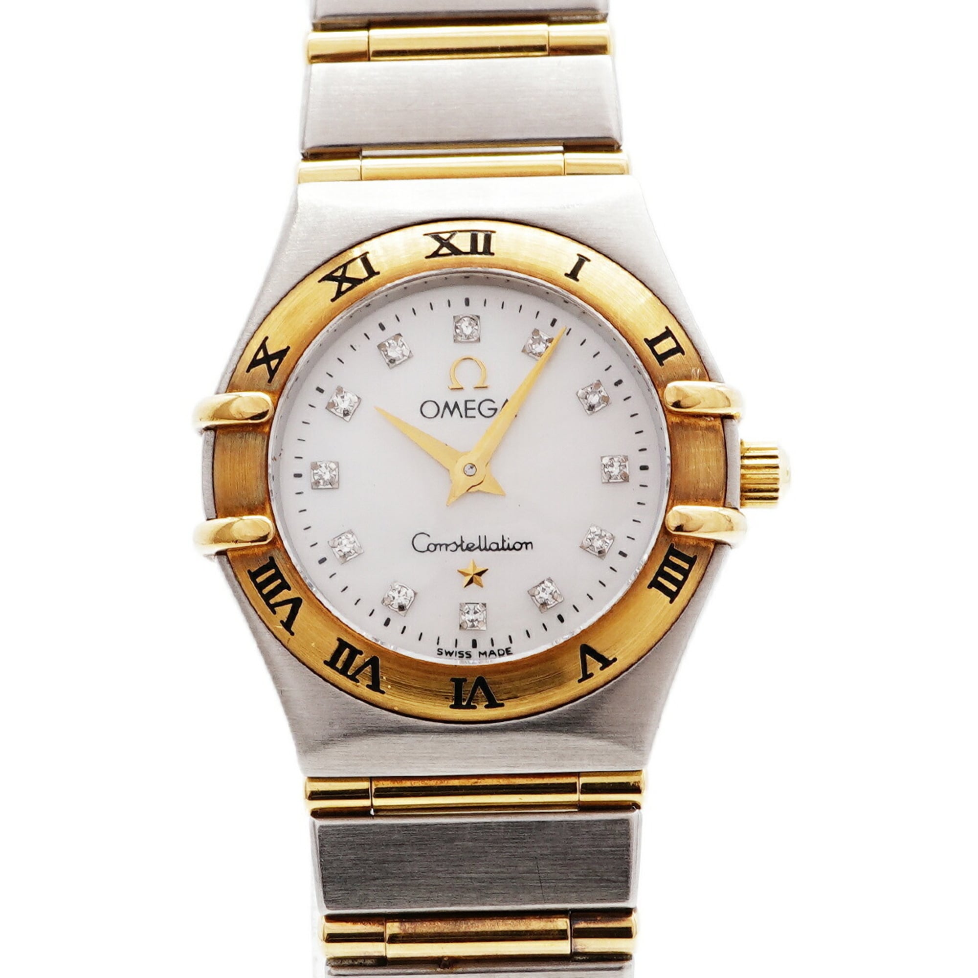 Omega Constellation 12P Diamond 1262.75 White Dial 22mm Watch