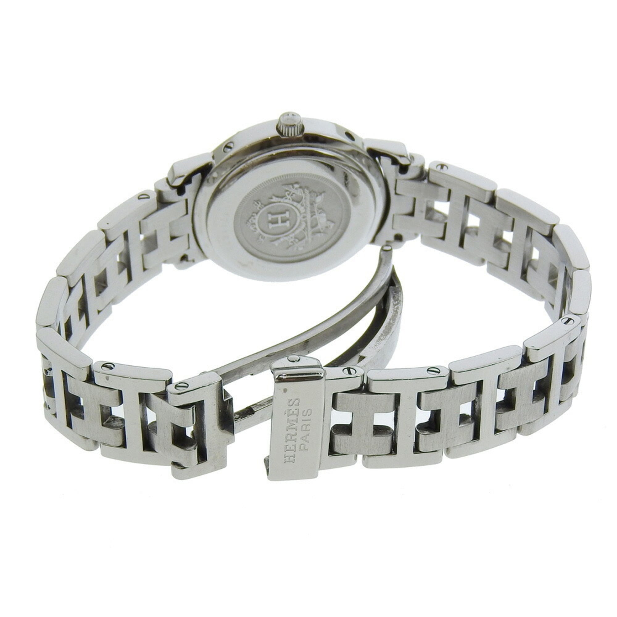 Hermes HERMES Clipper-horloge CL4.210 Roestvrij staal Kwarts Analoog display Witte wijzerplaat Dames S212224805