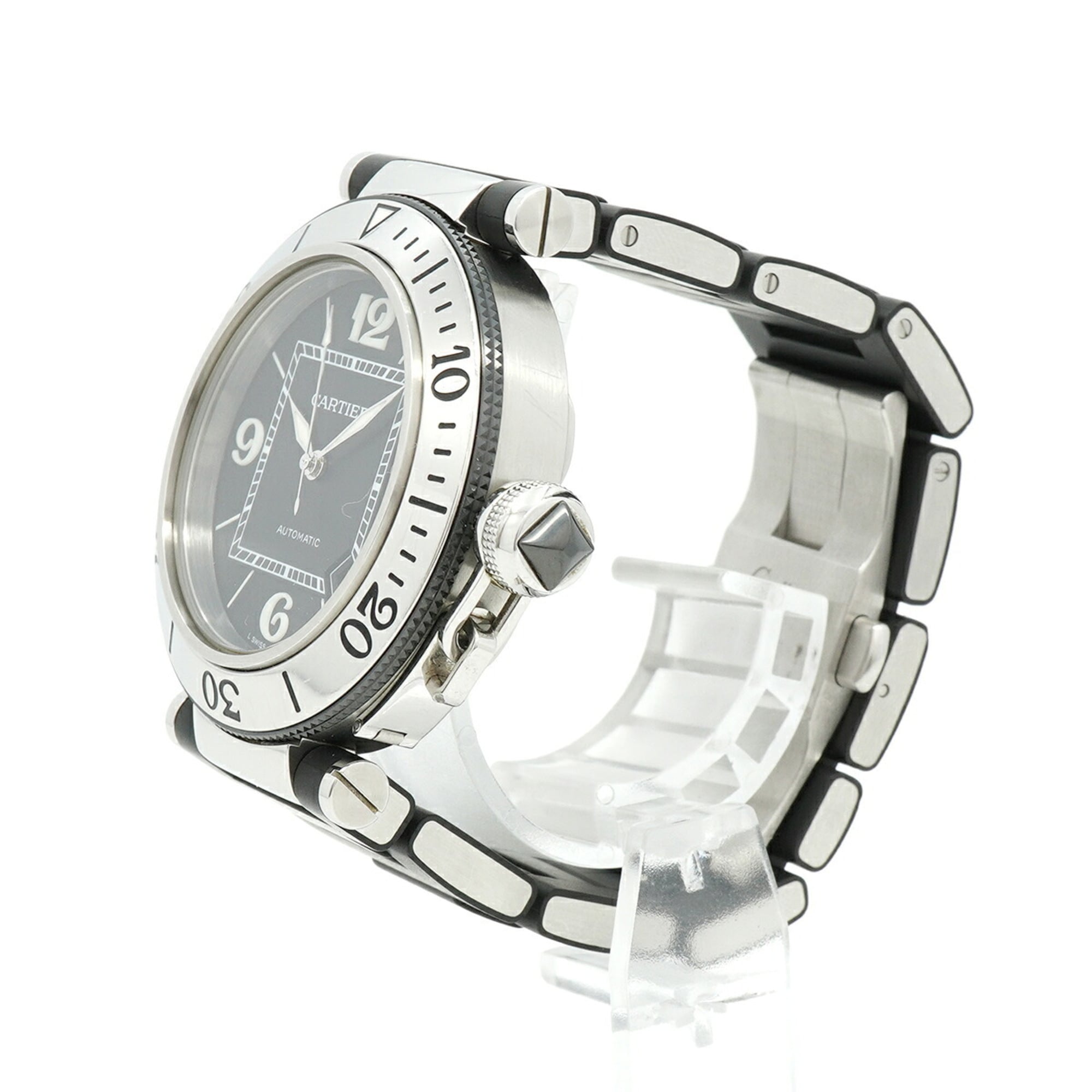 Montre Cartier Pasha Seatimer Date W31077U2 Noir Cadran 40mm