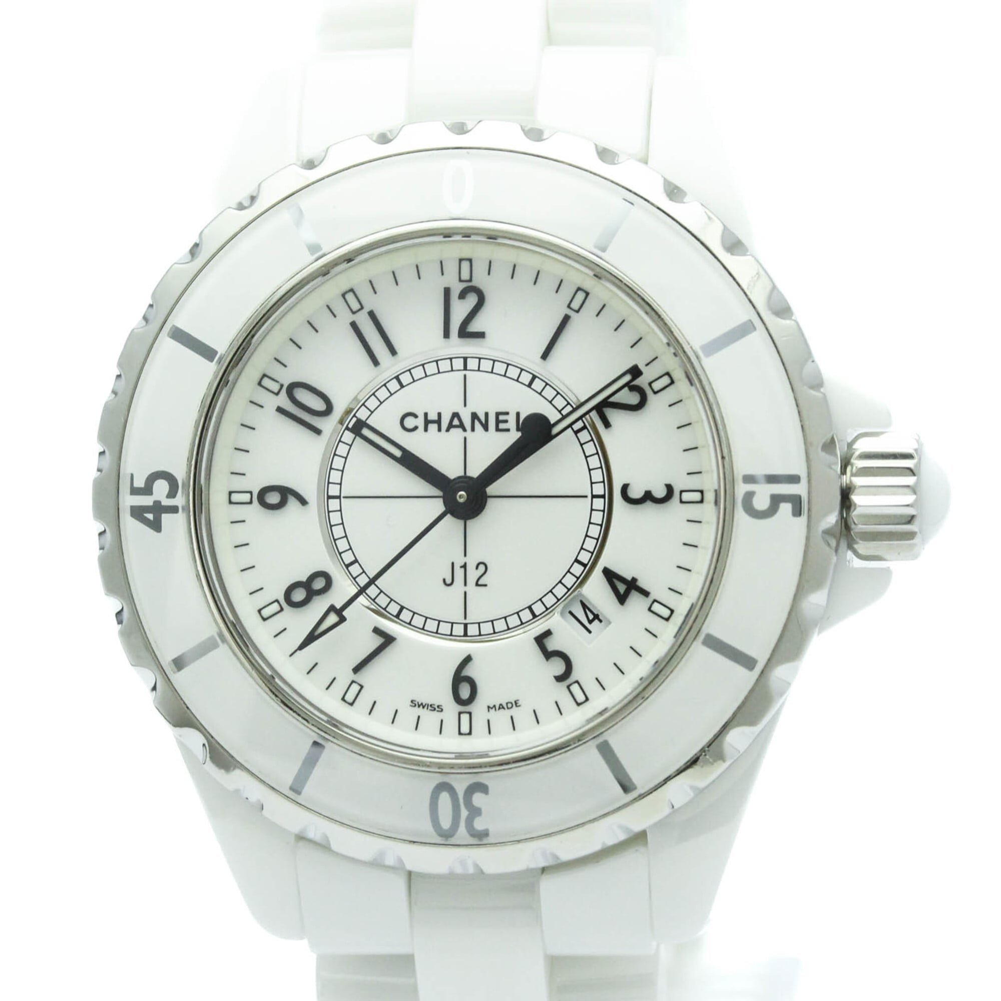 CHANEL J12 Ceramic Quartz Ladies Watch H0968 Polished
