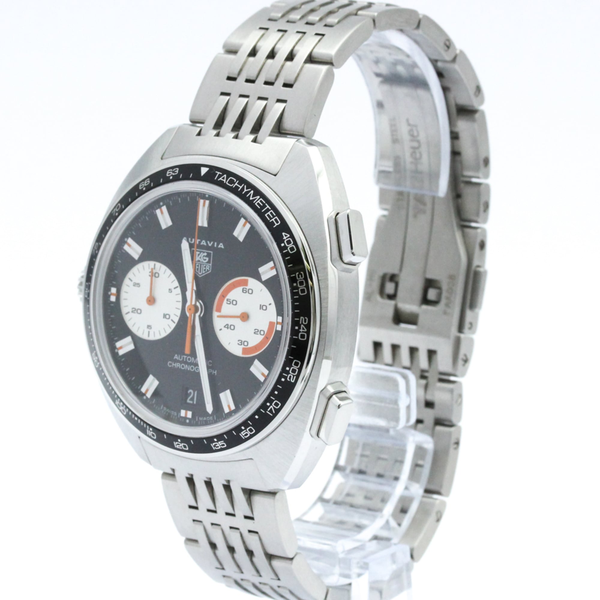 TAG HEUER Autavia Chronograph Steel Automatic Watch CY2111 Polished