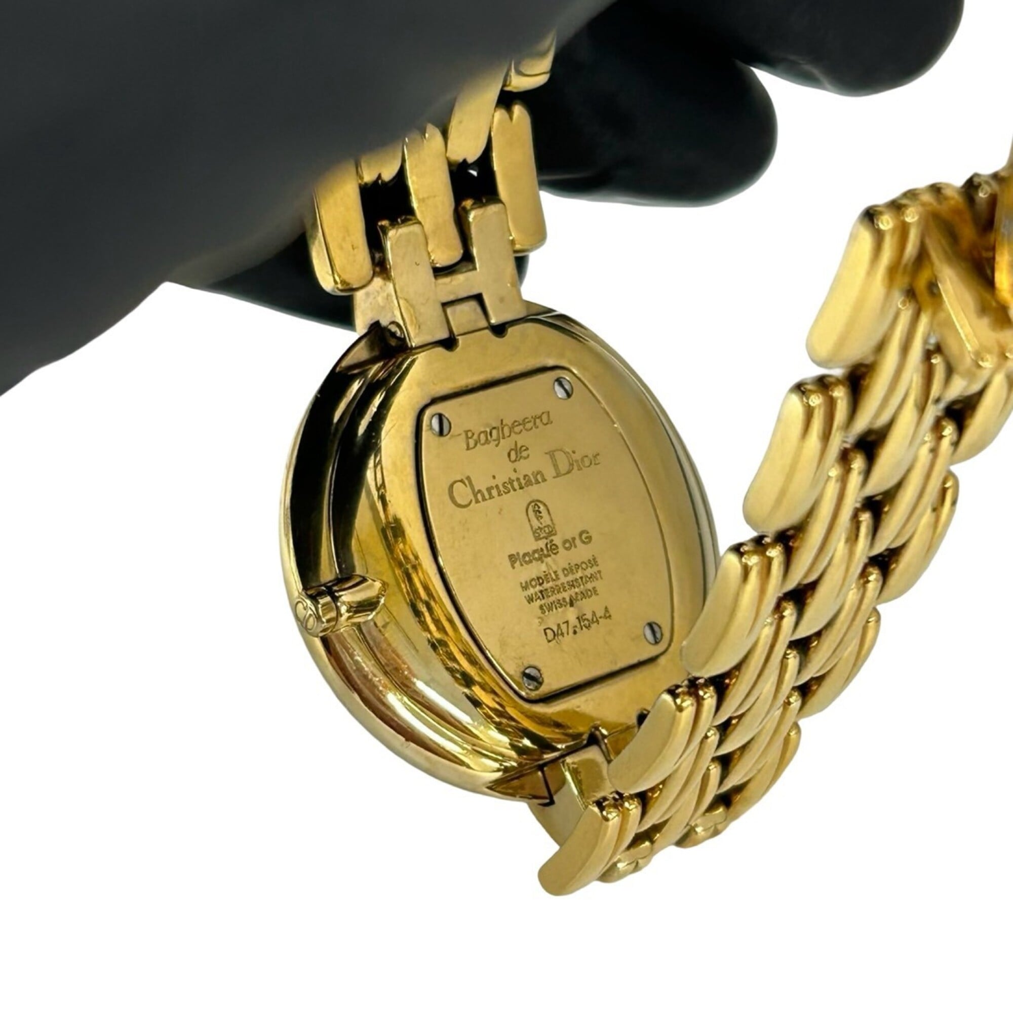Christian Dior Vintage Baghira GP Quartz Gold Black 38257